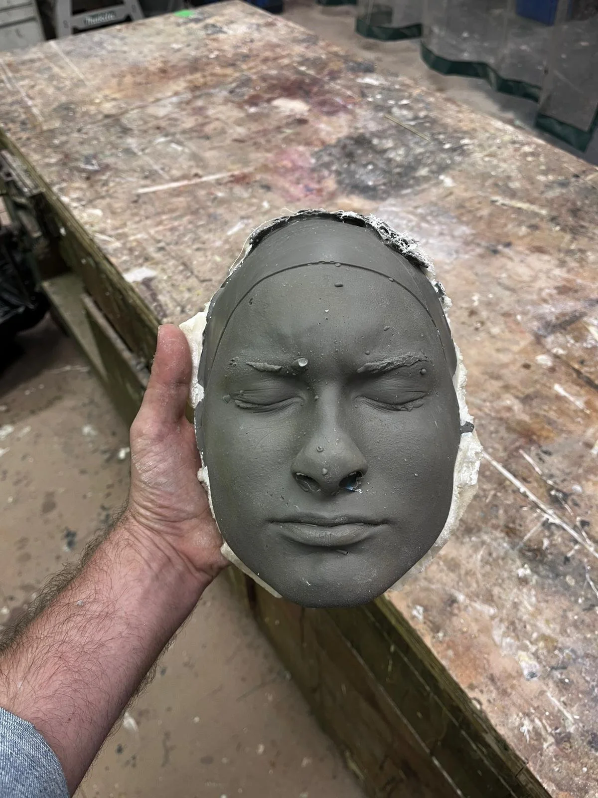 Wax positive from cast