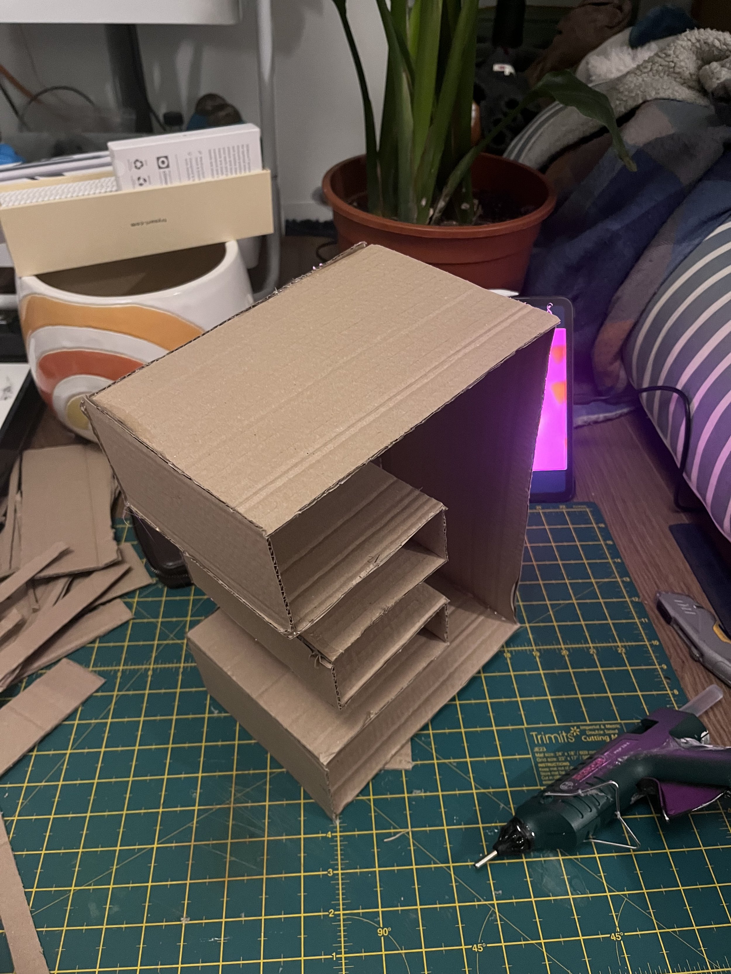 Forming the letter shaped presents