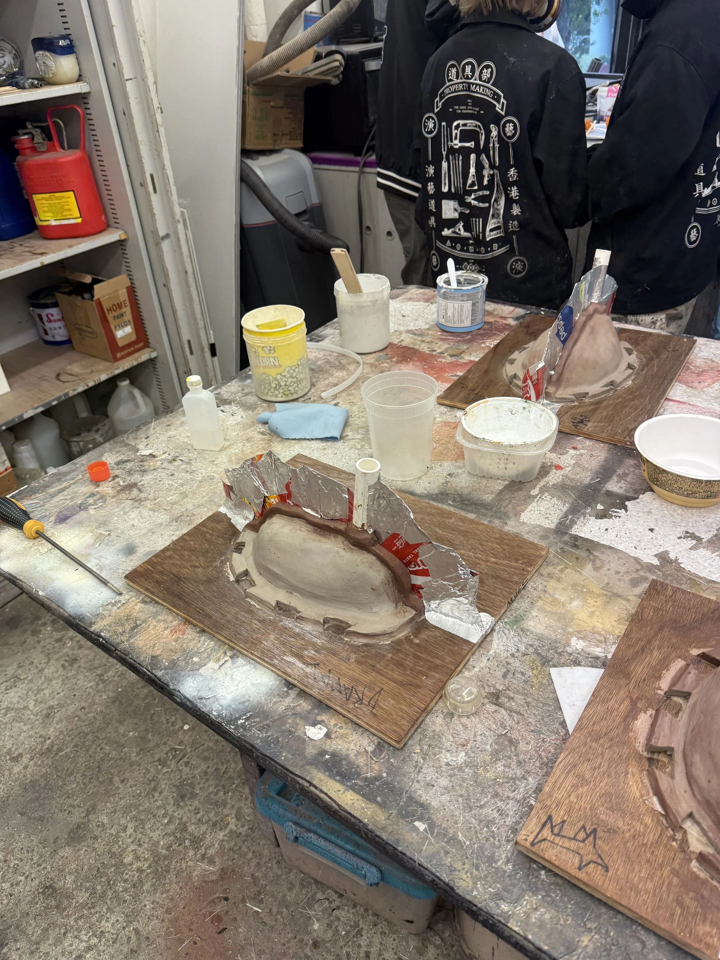 Preparing the object for the fiberglass shell