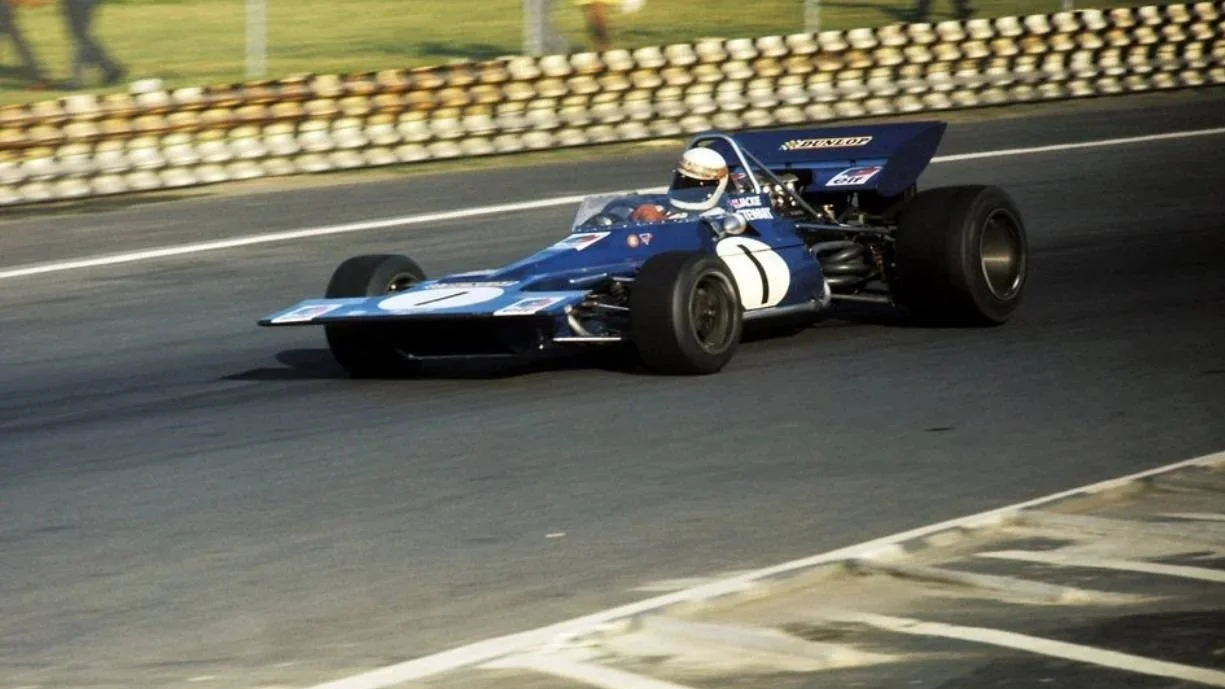 Jackie Stewart in the Tyrrell 001 at the Mexico Grand Prix 1970