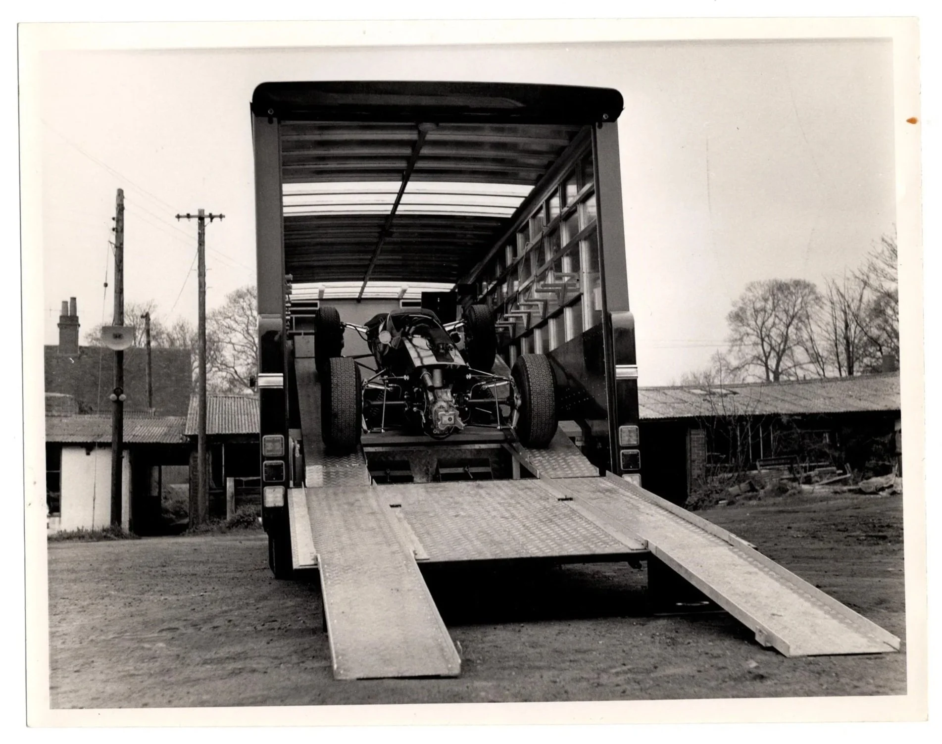 F2 Matra BRM loaded in the race truck in 1966.