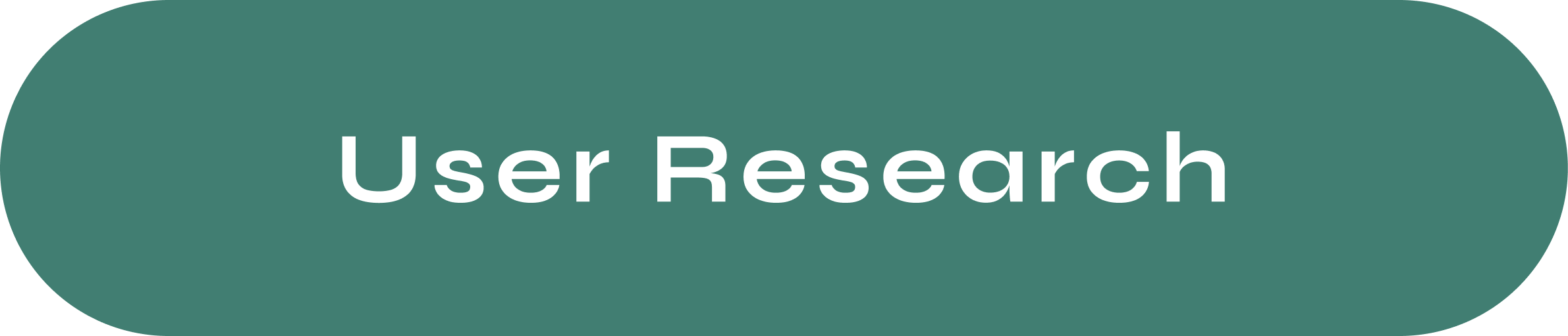 Green oval button with white text that says 'User Research'