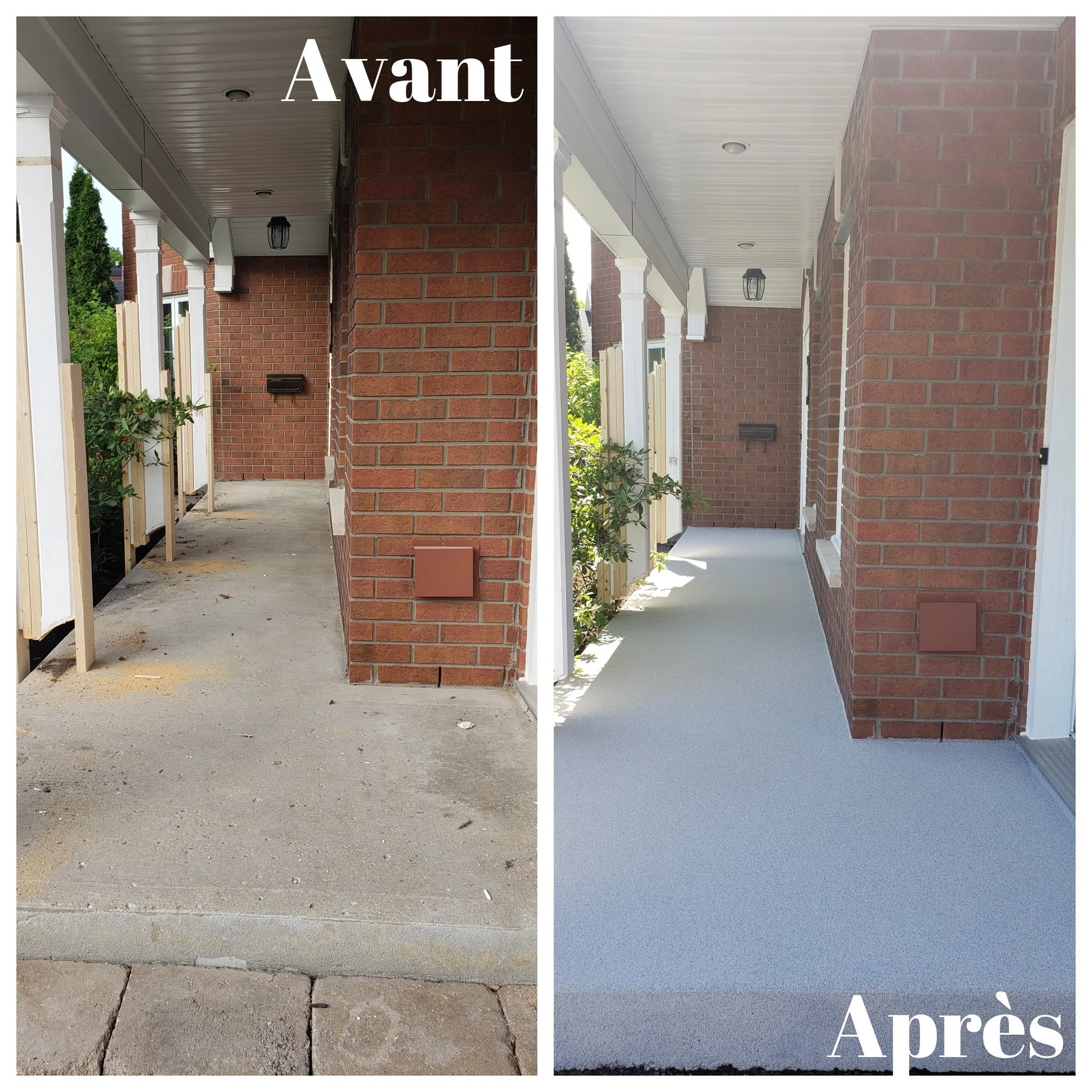 Balcon avant/après