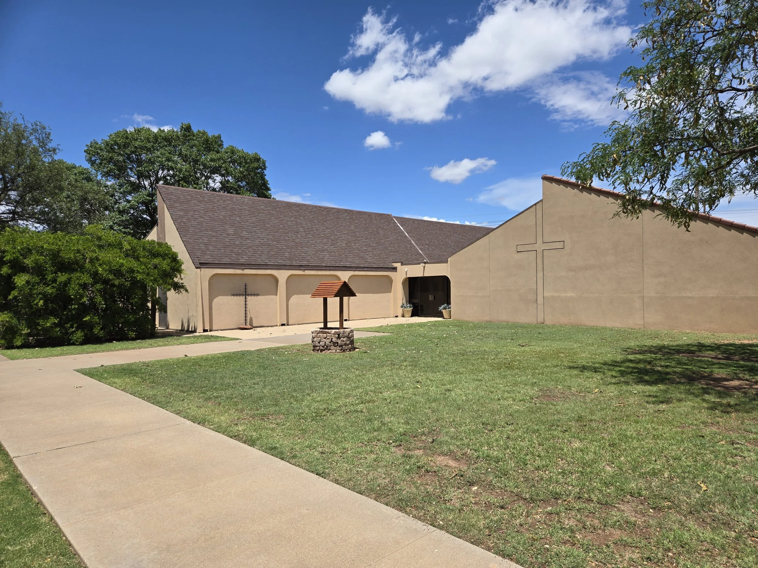 outside angle of church building