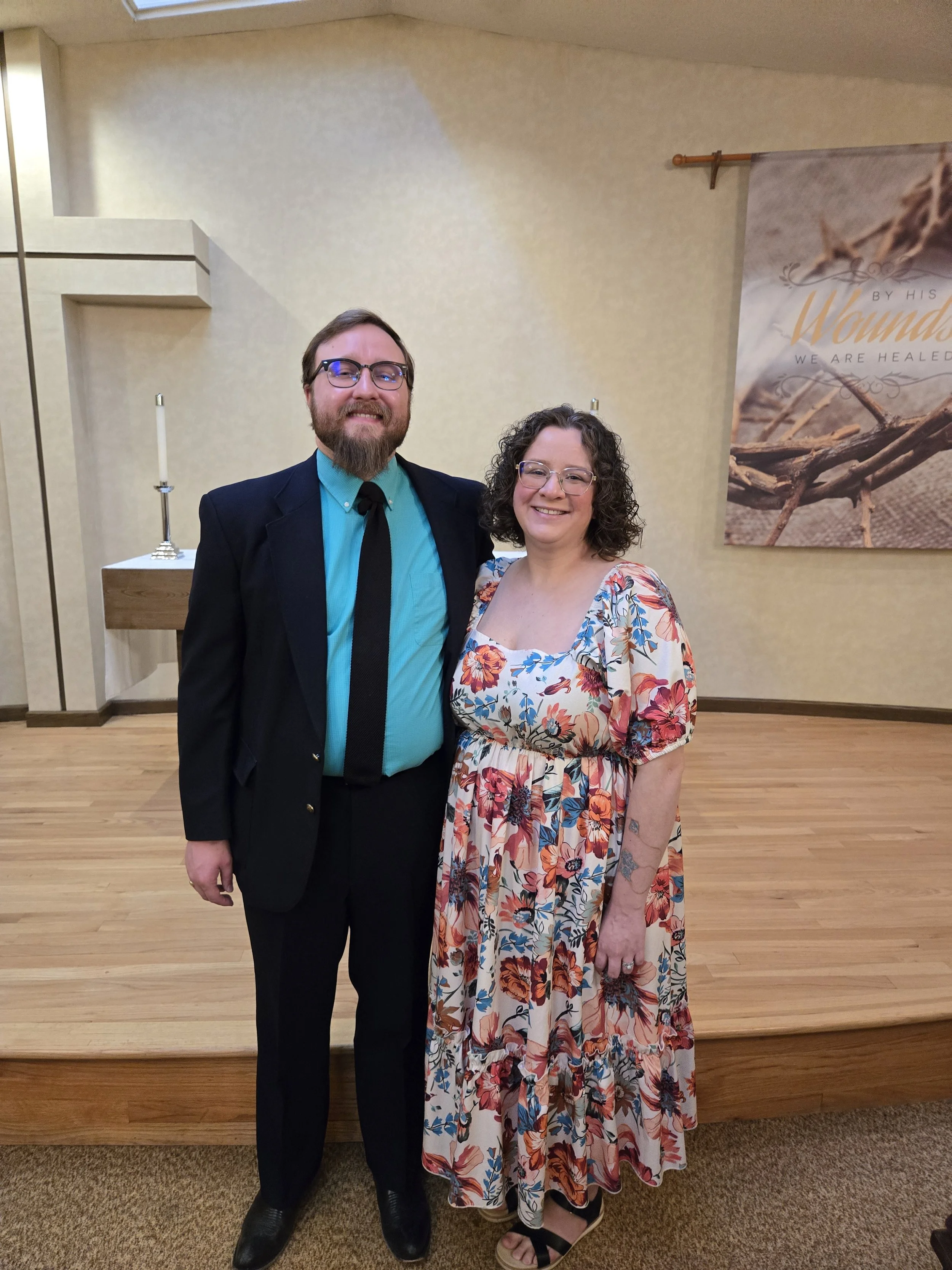 image of Pastor and his wife in church