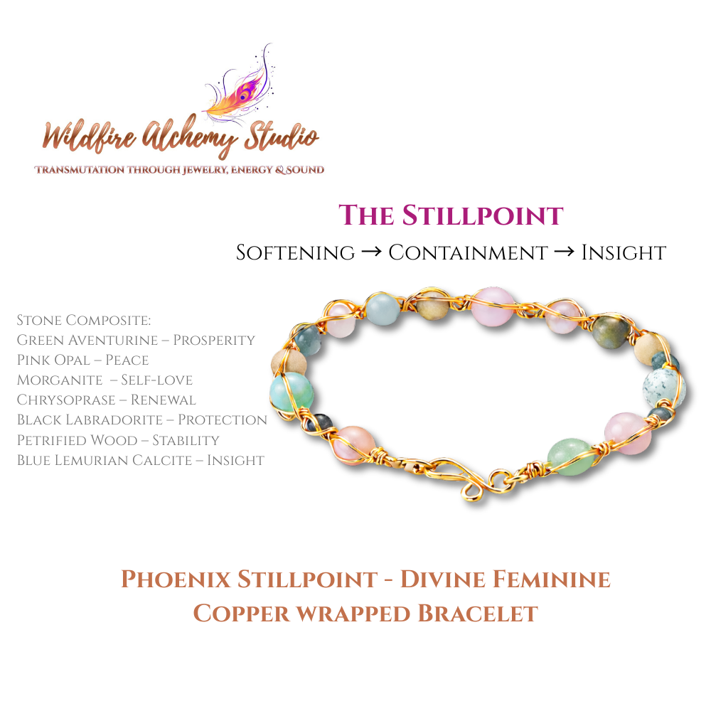 Phoenix Stillpoint - Divine Feminine Copper wrapped Bracelet - PhxStillpoint -DMstone.png