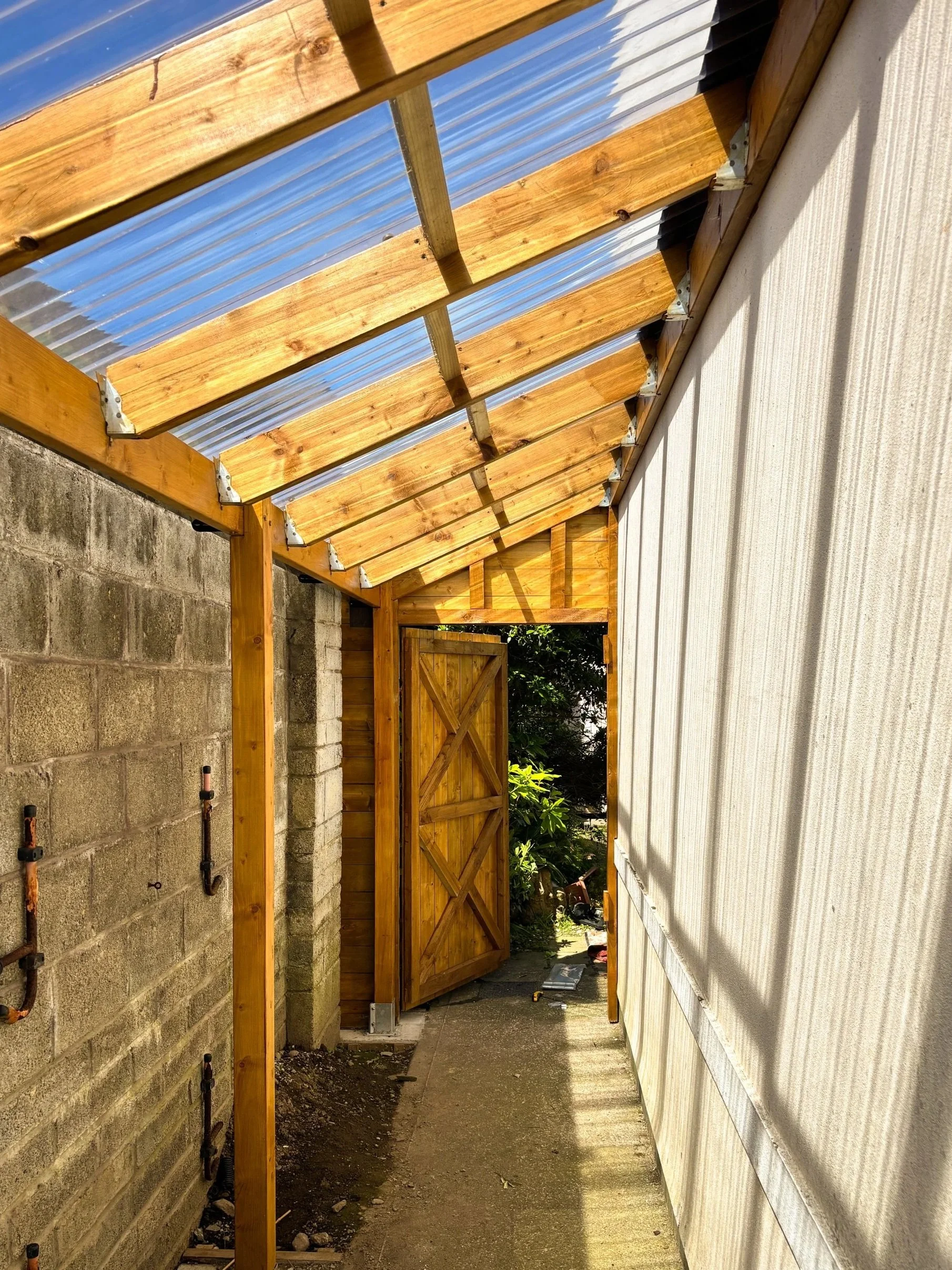 Handyman Clonakilty providing handyman services to Clonakilty and surrounding areas in West Cork. Covered side access shelters that add functional space to a home