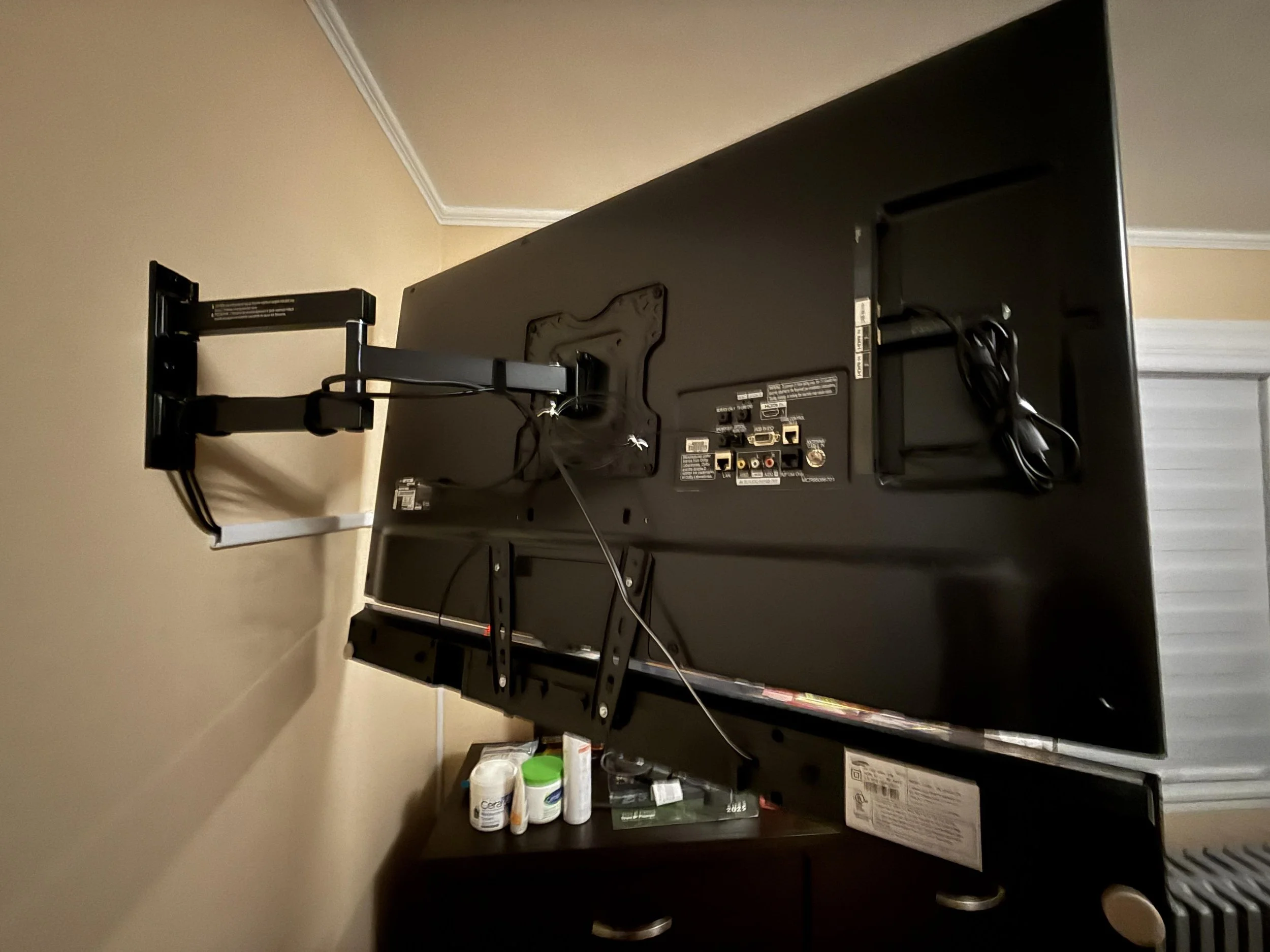 Installing a wall-mounted TV