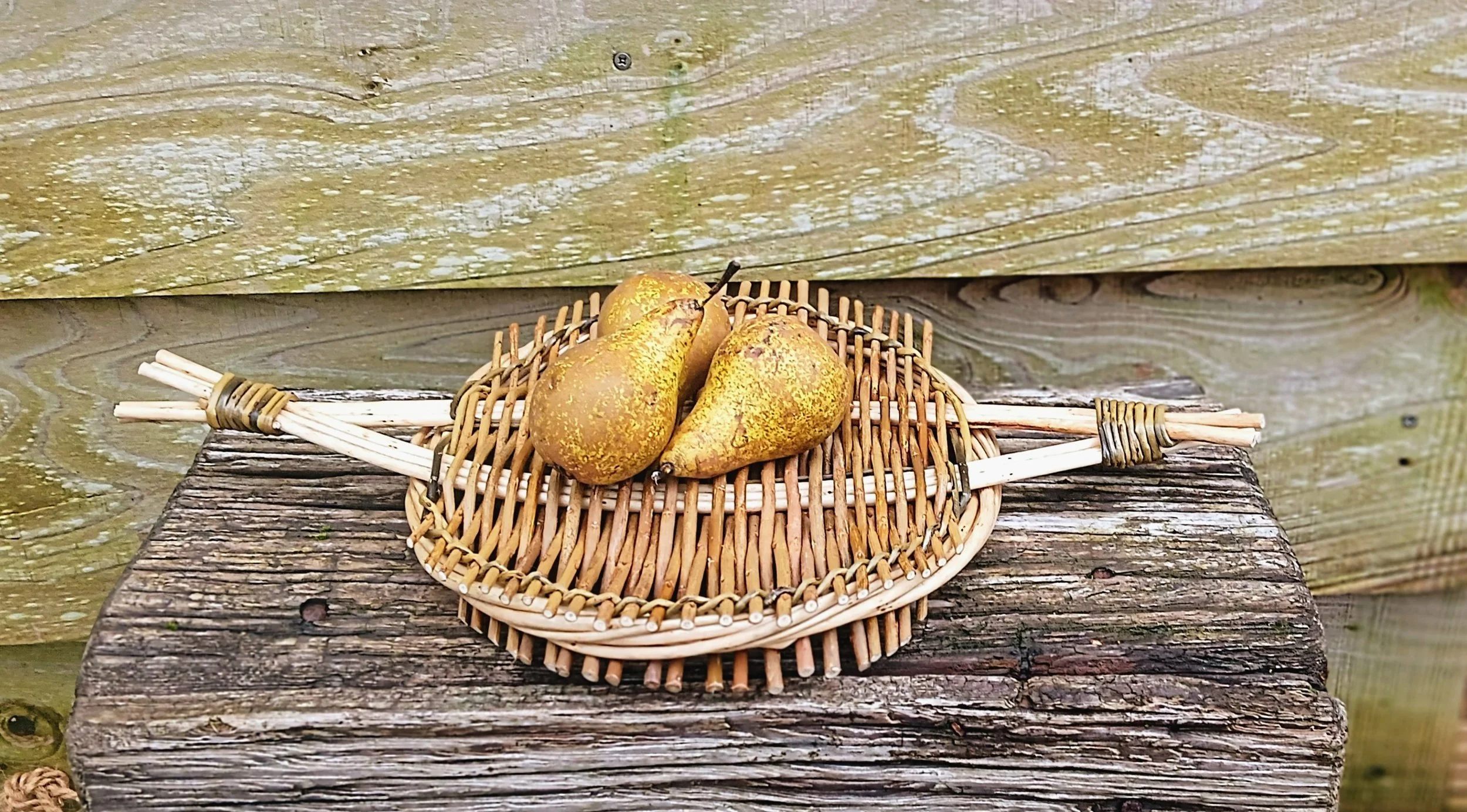 Willow Platter weaving with The Royal Society of Sculptors