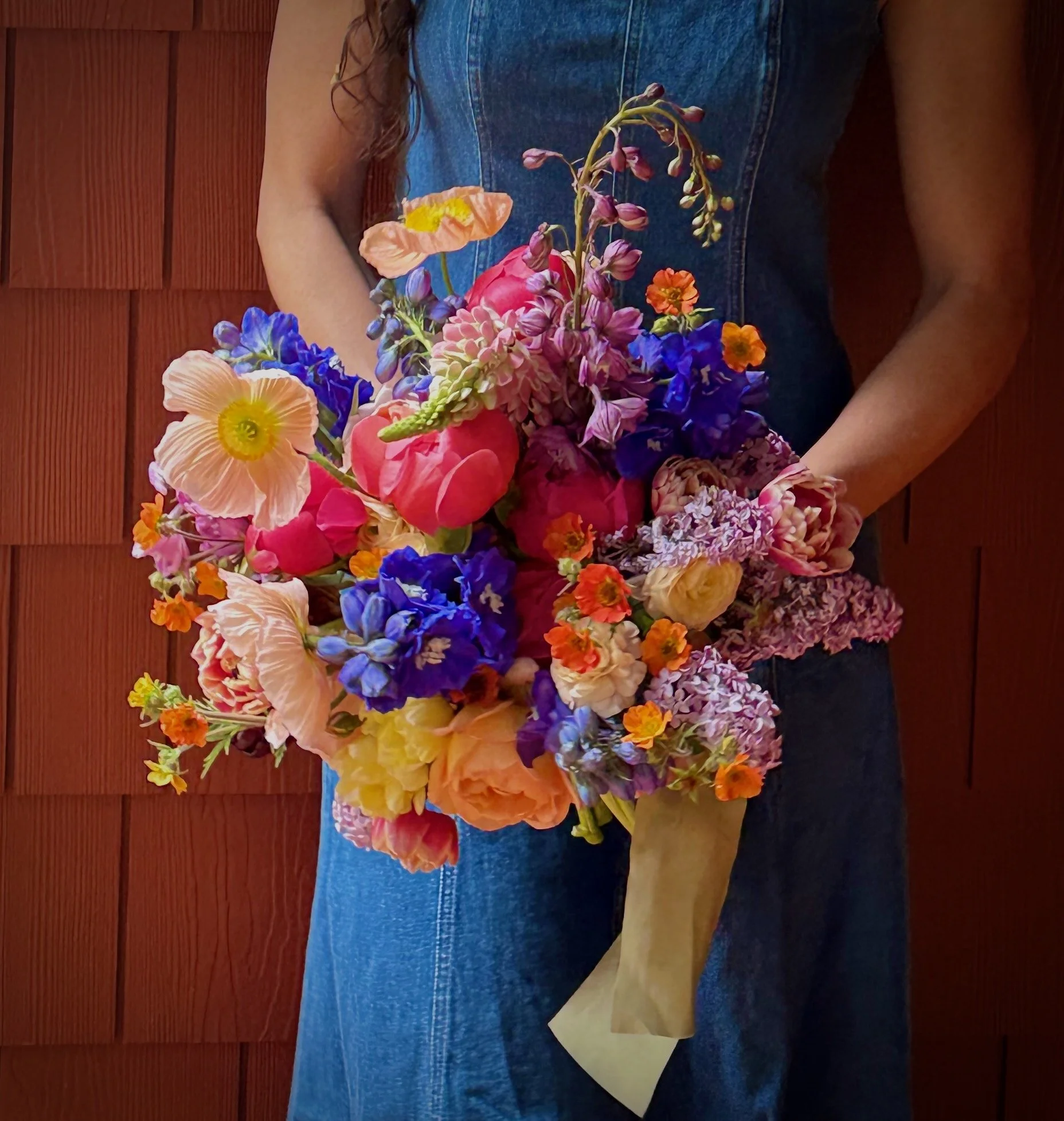 Organic floral bouquet with local sustainably grown blooms Aspen Colorado