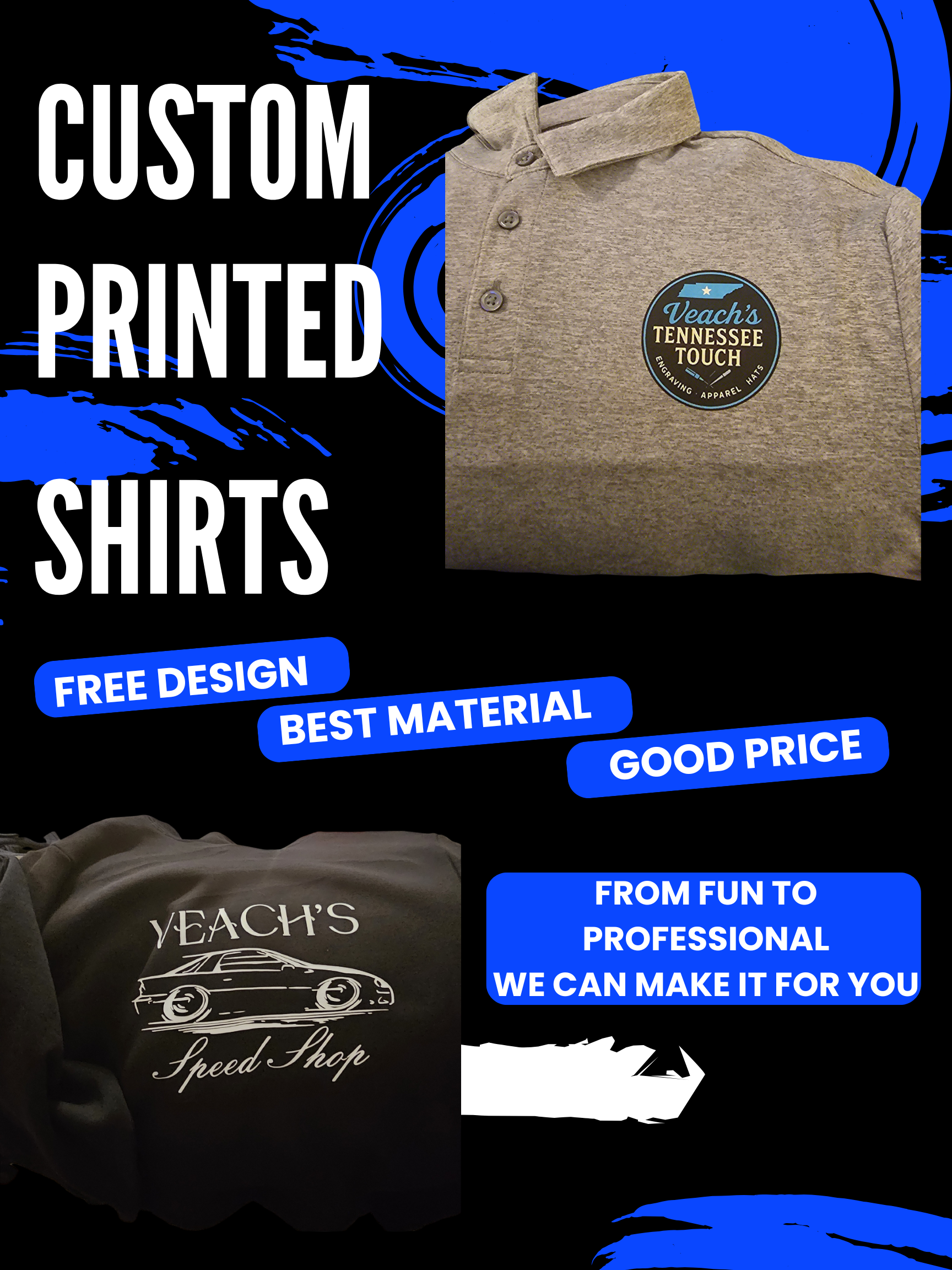 Custom Shirts starting at 29.99