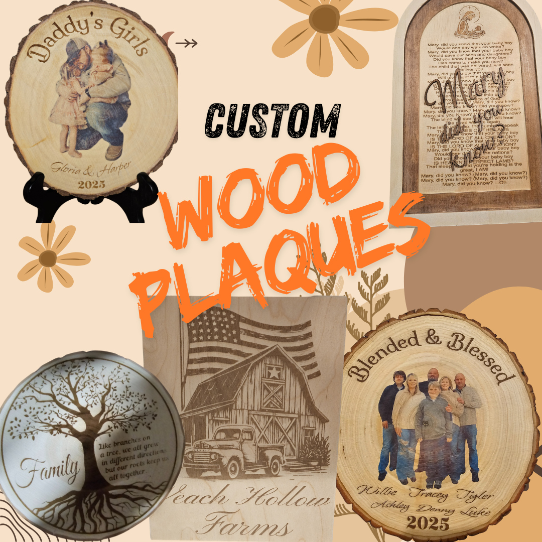CUSTOM WOOD PLAQUES STARTING AT 49.99