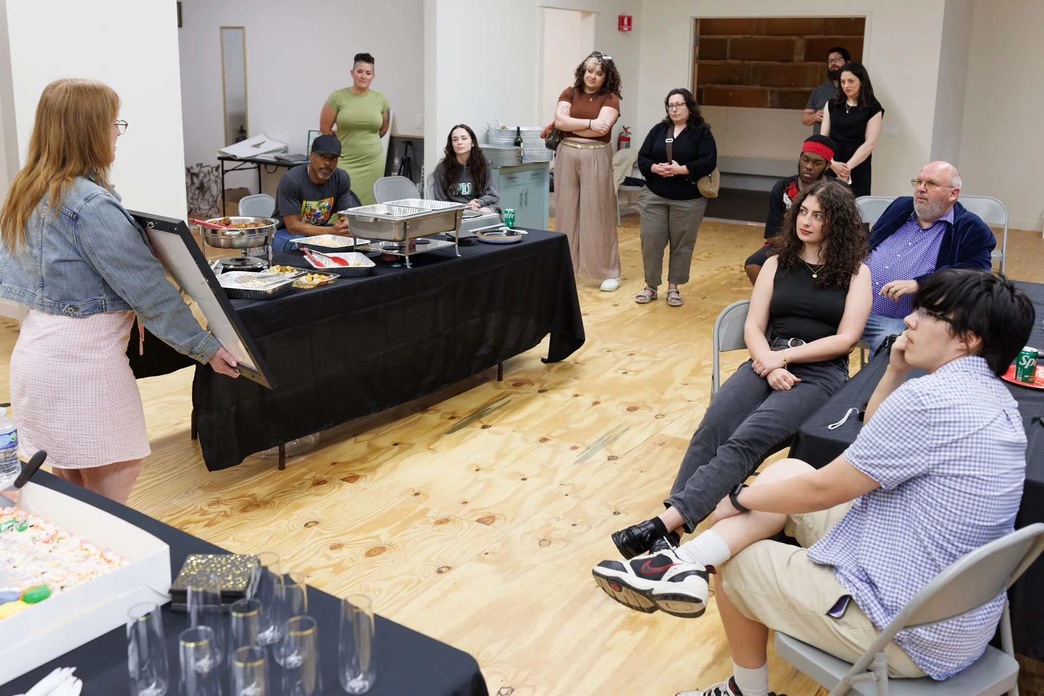 The PinDeck Community of artists organizes events for the public to visit, meet artists, and buy art. This is completely artist-run with no commissions.