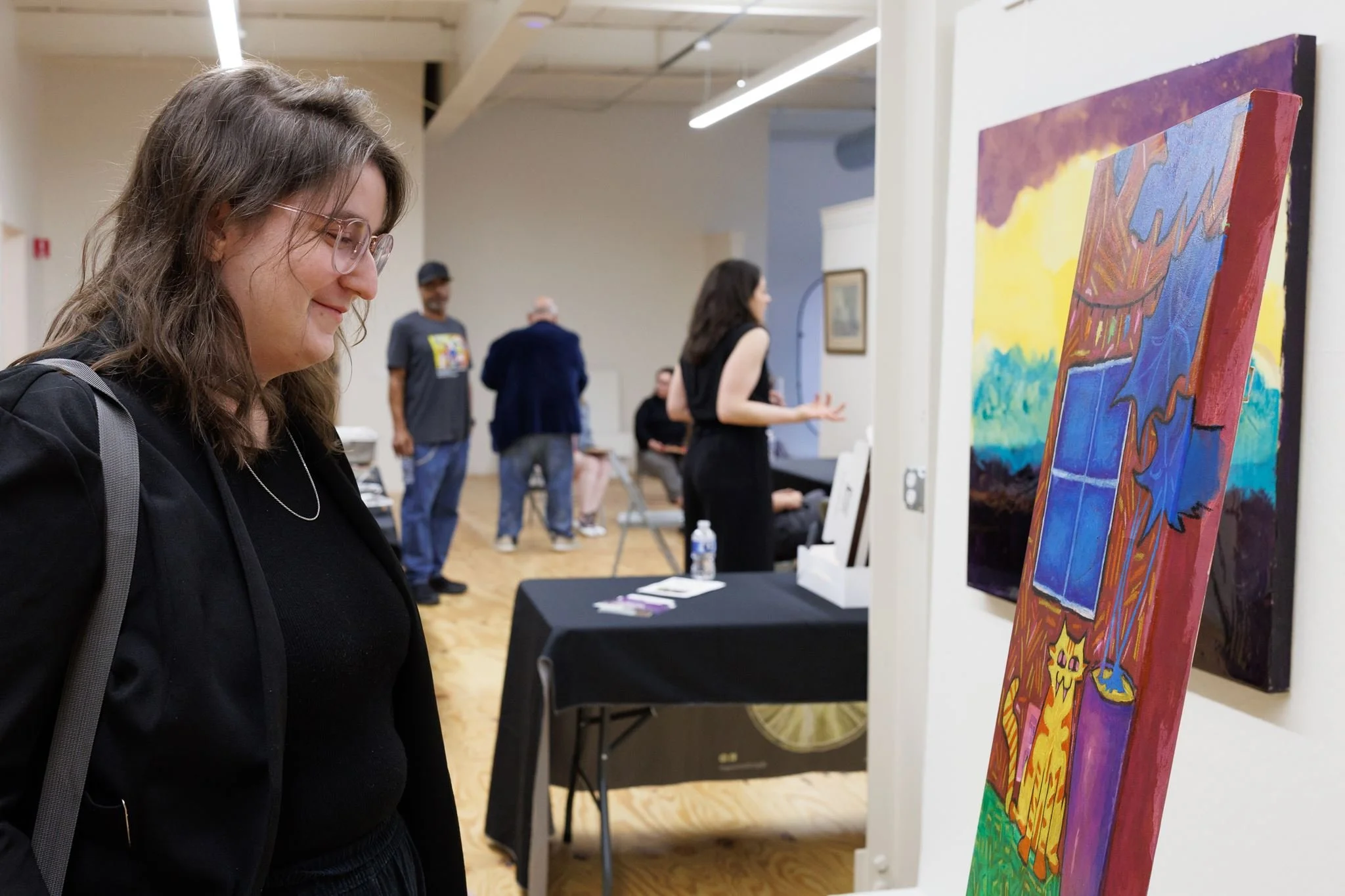 The PinDeck Community of artists organizes events for the public to visit, meet artists, and buy art. This is completely artist-run with no commissions.