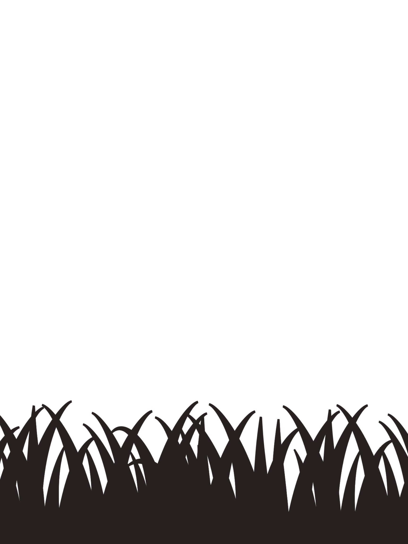 Silhouette of a frog sitting on grass at night.