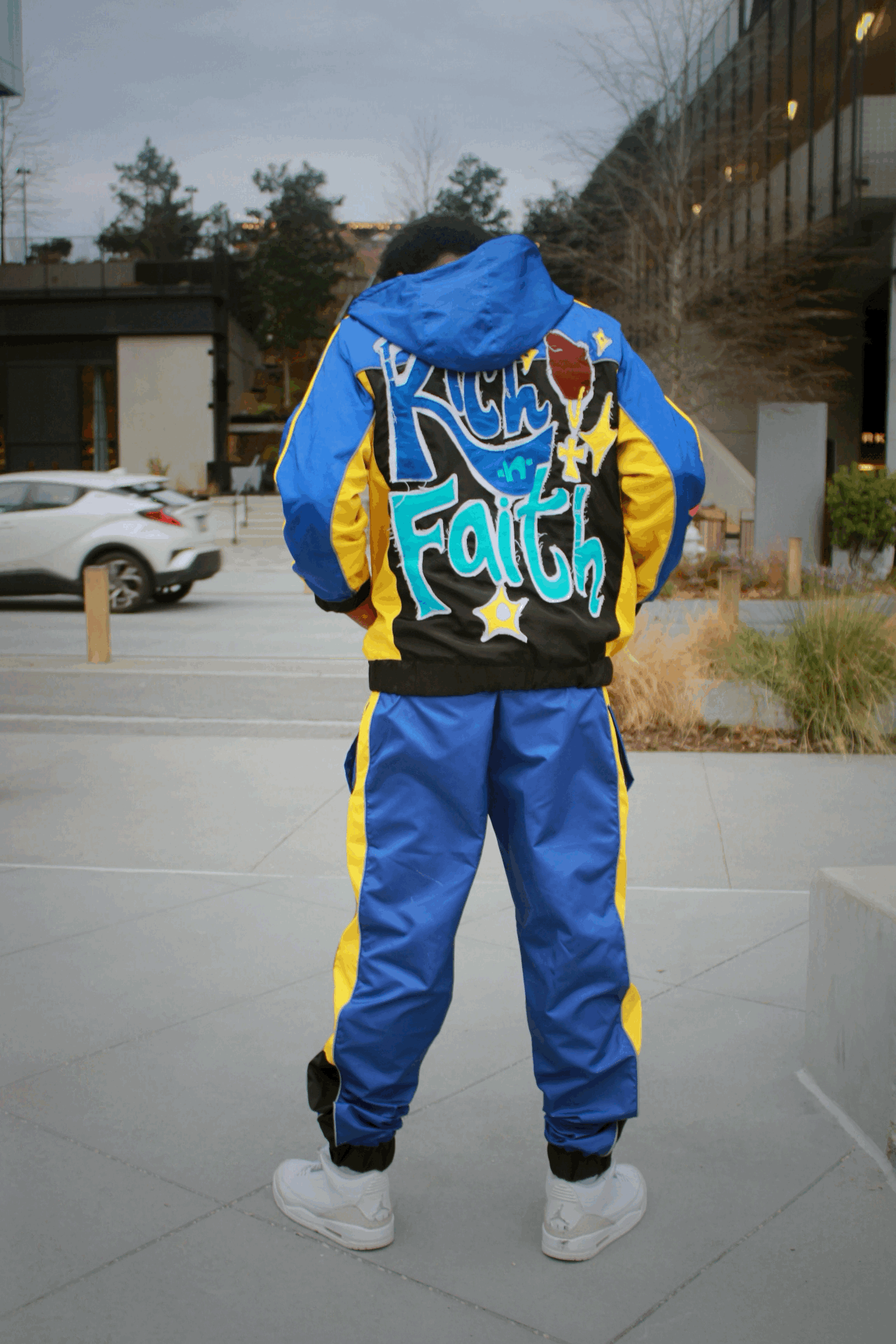 The Real Gold & Blue Faithful Windbreaker Set