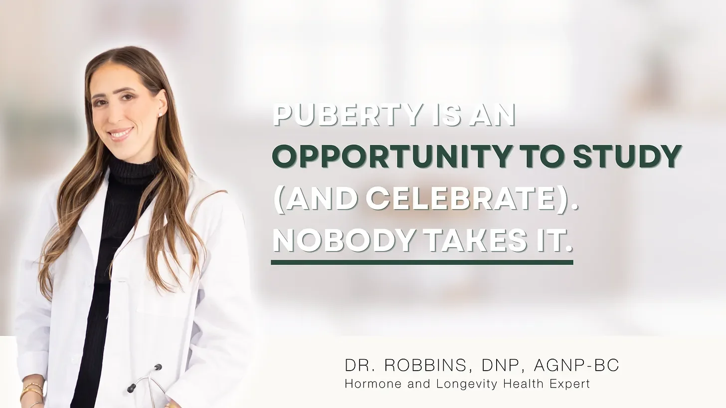 Puberty ‌Is ‌an Opportunity to Study (And Celebrate). Nobody Takes It.