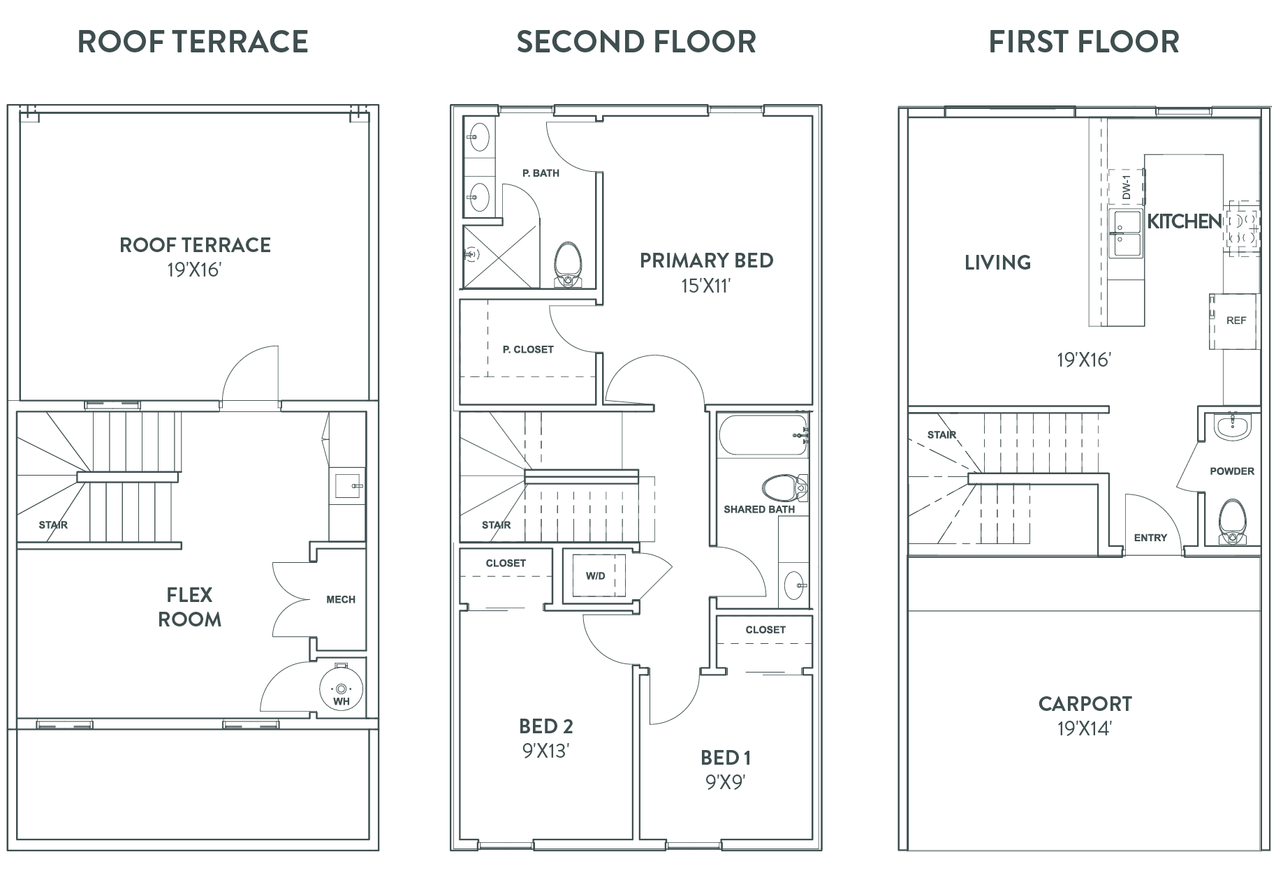 overlook, unit b, floor plan, residence