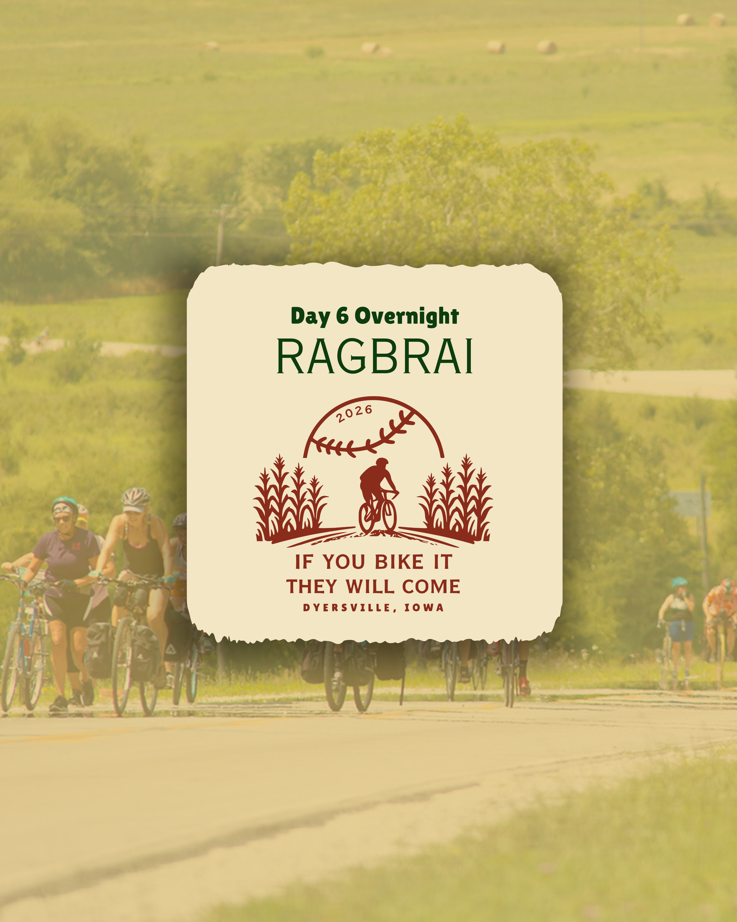 RAGBRAI LIII – Day 6 Overnight Stop: Dyersville, Iowa