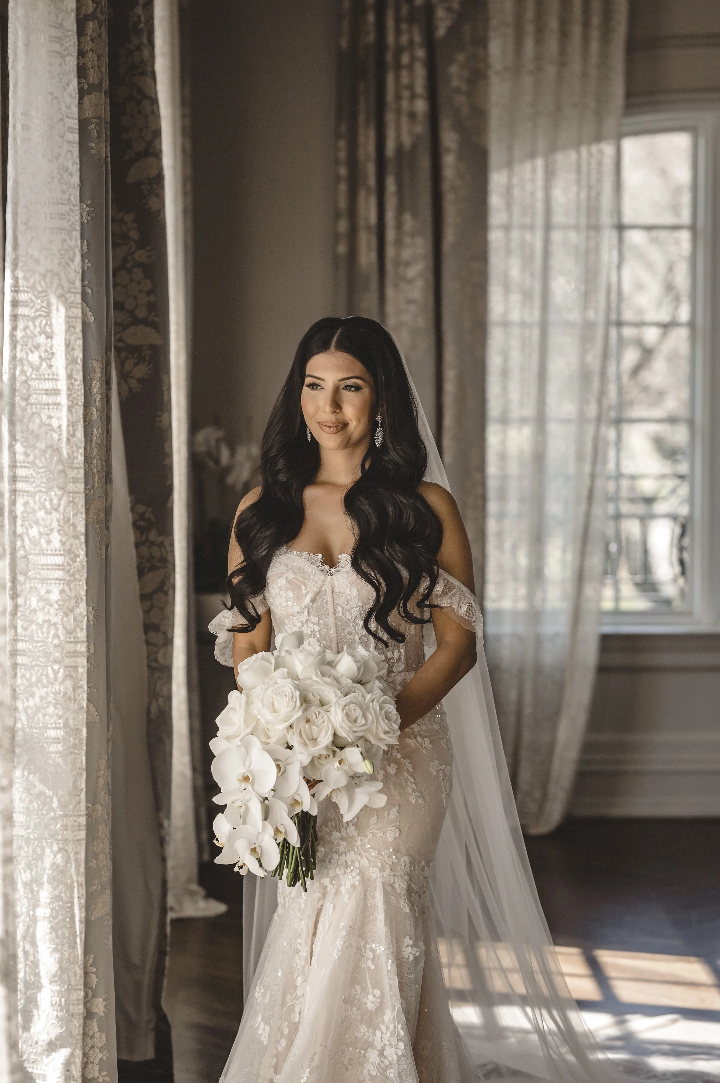 :uxury Bridal Hair, glam waves, updos, timeless hair in South West Florida by Christina Marie Munoz, a luxury bridal hair stylist from New Jersey and South West Florida