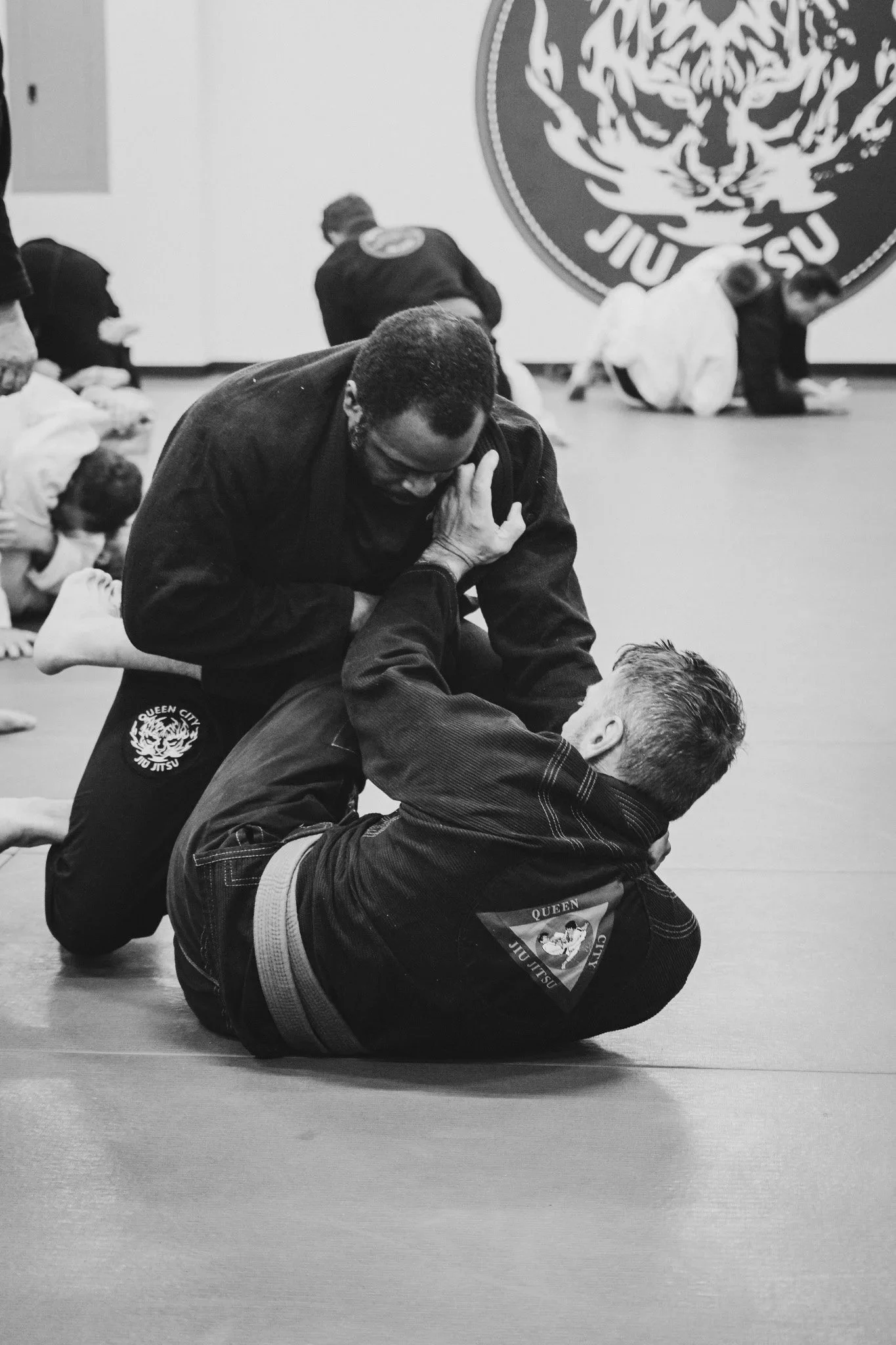 Adult Gi jiu jitsu class in Fort Mill, SC — students training in traditional BJJ uniforms