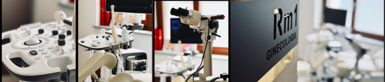 Strumentazioni mediche e apparecchiature in uno studio ginecologico e ostetrico.