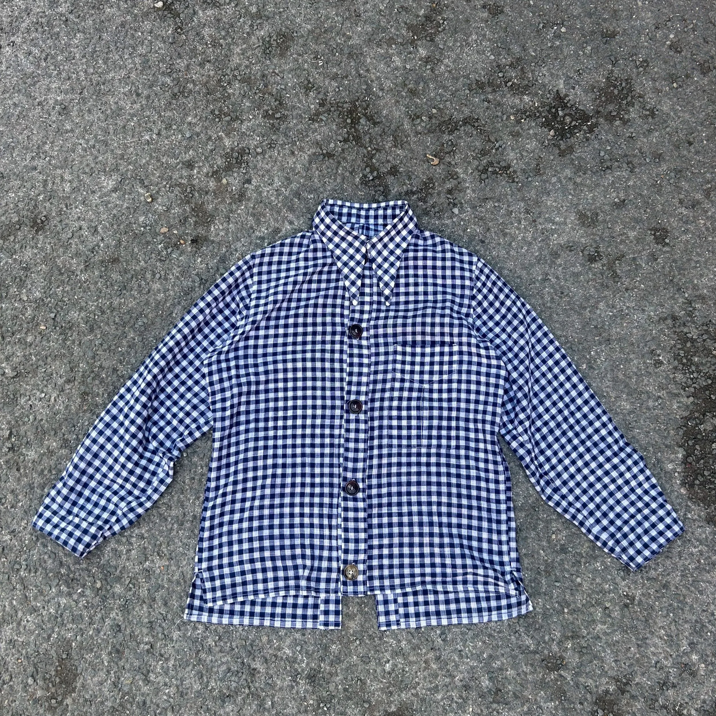 Blue Gingham Linen