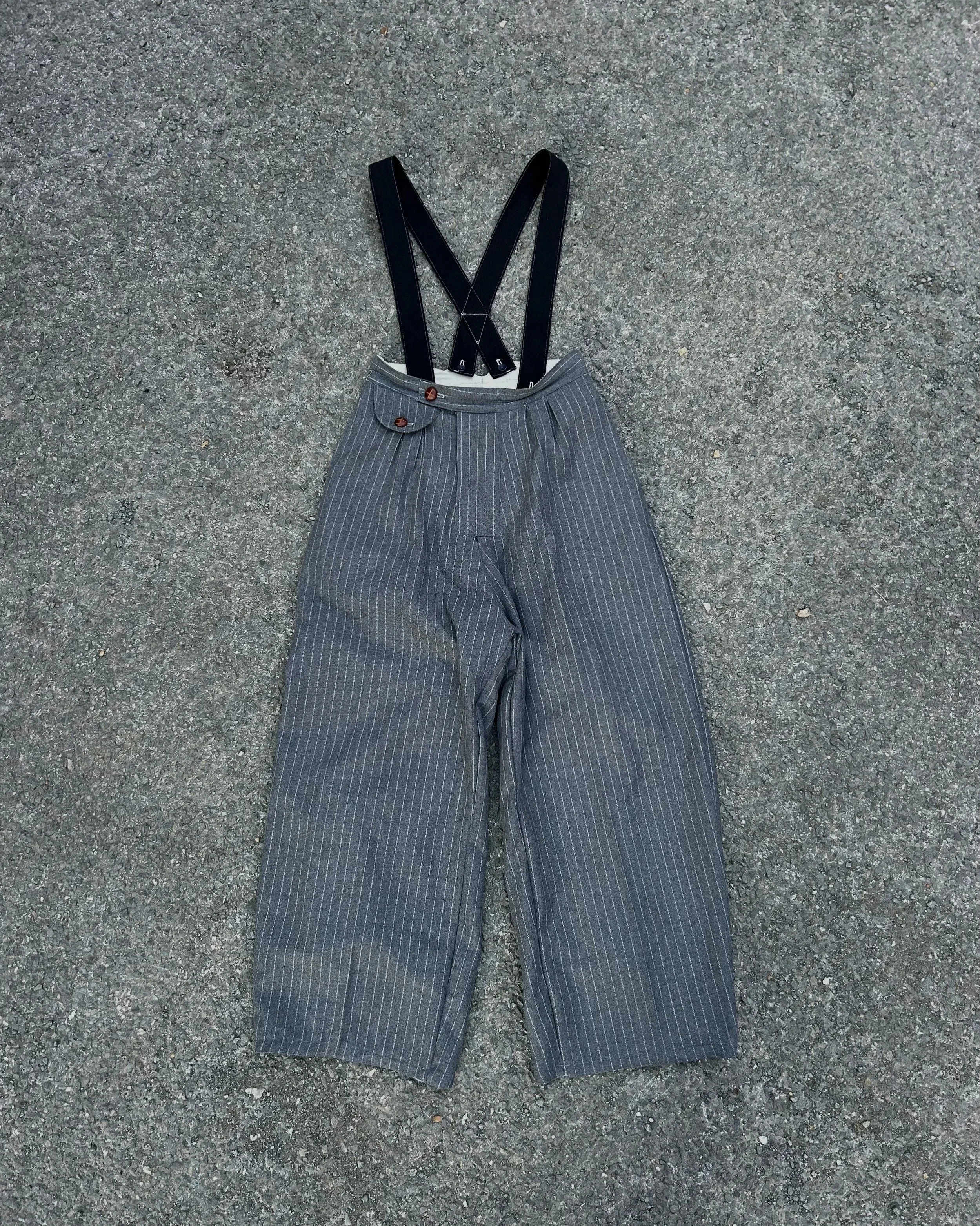 Pinstripe Wool Flannel