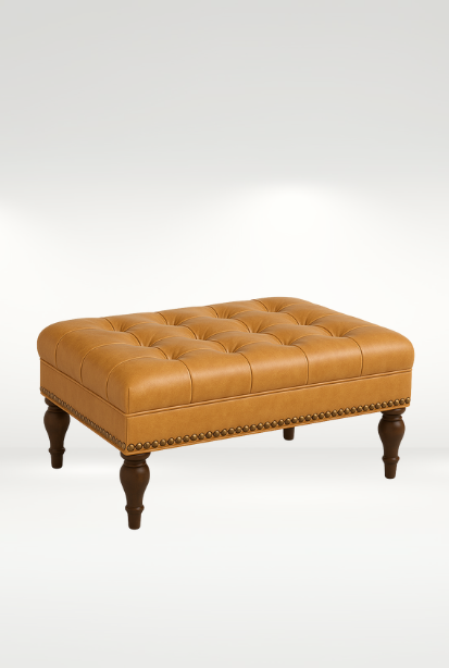 Langley Rectangle Tufted Ottoman || Shown in Montana Golden Glow

-- (Style #:) JW05-24
-- (Dimensions:) 28W x 21D x 19H
-- (Weight:) 65lbs
-- (COL Req:) 68 sq ft | (COM Req:) 4yds