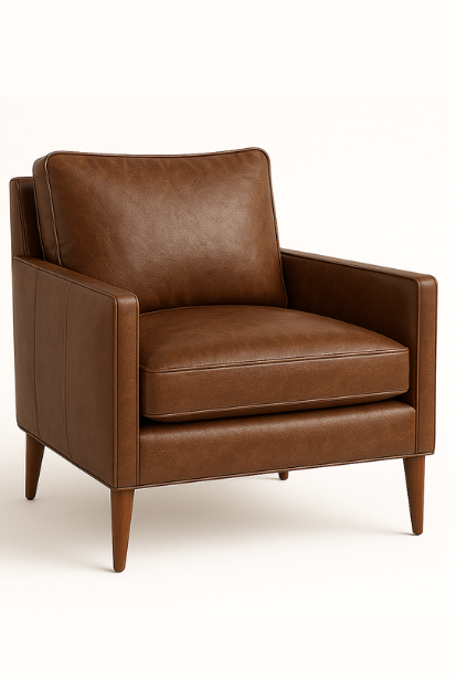 Ellington Chair || Pictured in Montana Grizzly Leather

-- (Style #:) JW52-25
-- (Dimensions:) 31W x 38D x 36H
-- (Weight:) 85lbs
-- (COL Req:) 187 sq ft | (COM Req:) 11yds