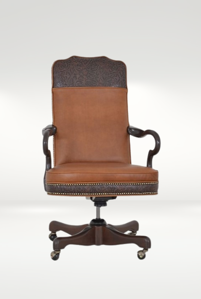 Roosevelt Leather Desk Chair ||

-- (Style #:) JW06-25
-- (Dimensions:) 27W x 28D x 43-48H
-- (Weight:) 85lbs