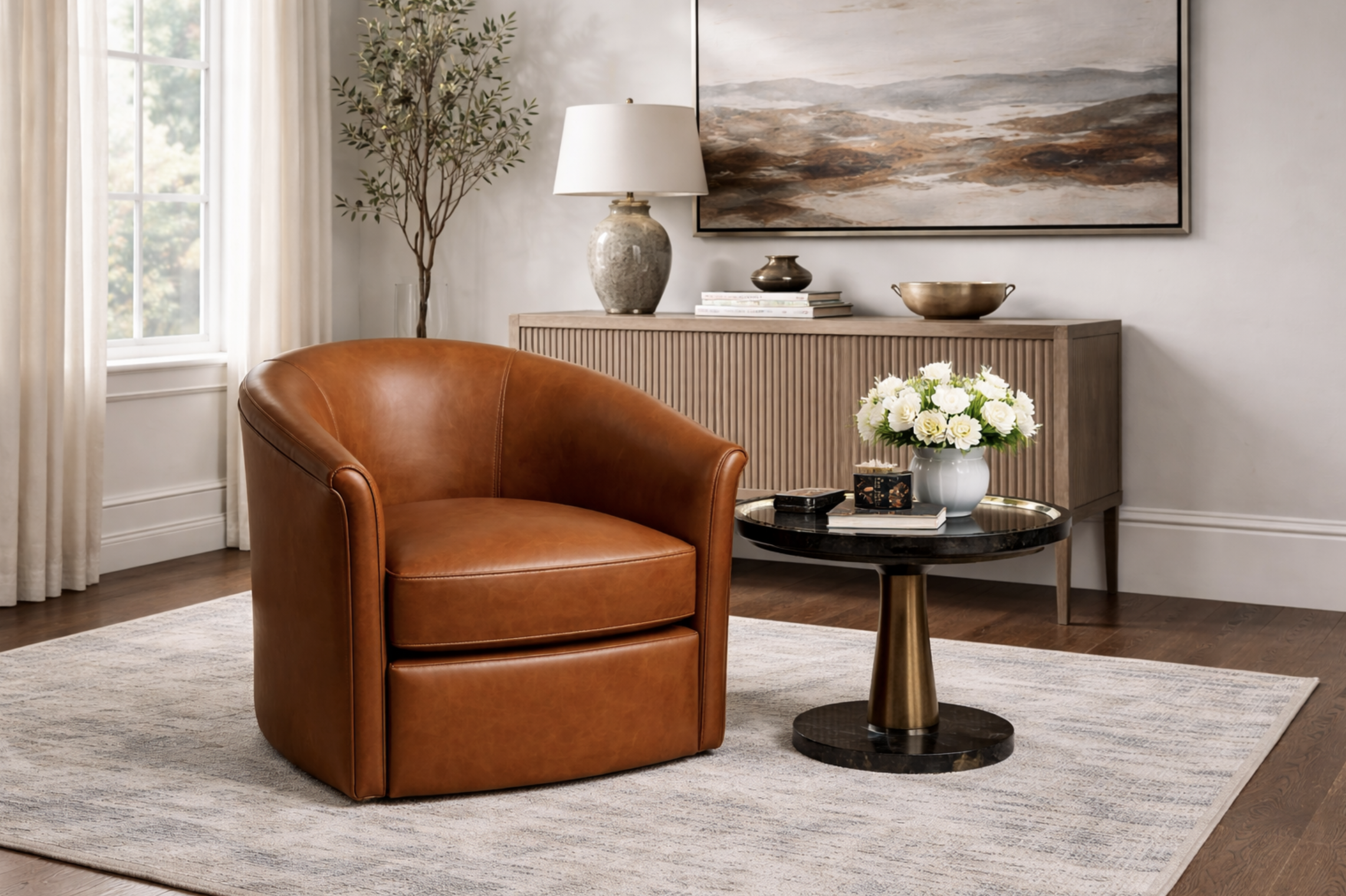 Bride in a white wedding dress holding a bouquet, and groom in a gray suit holding hands during a wedding ceremony outdoors.