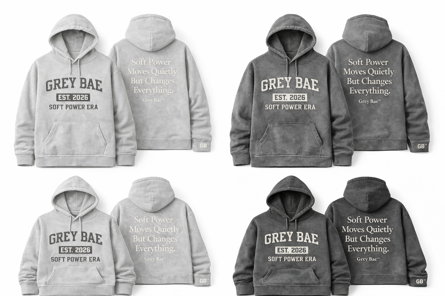 Grey Bae Hoodie