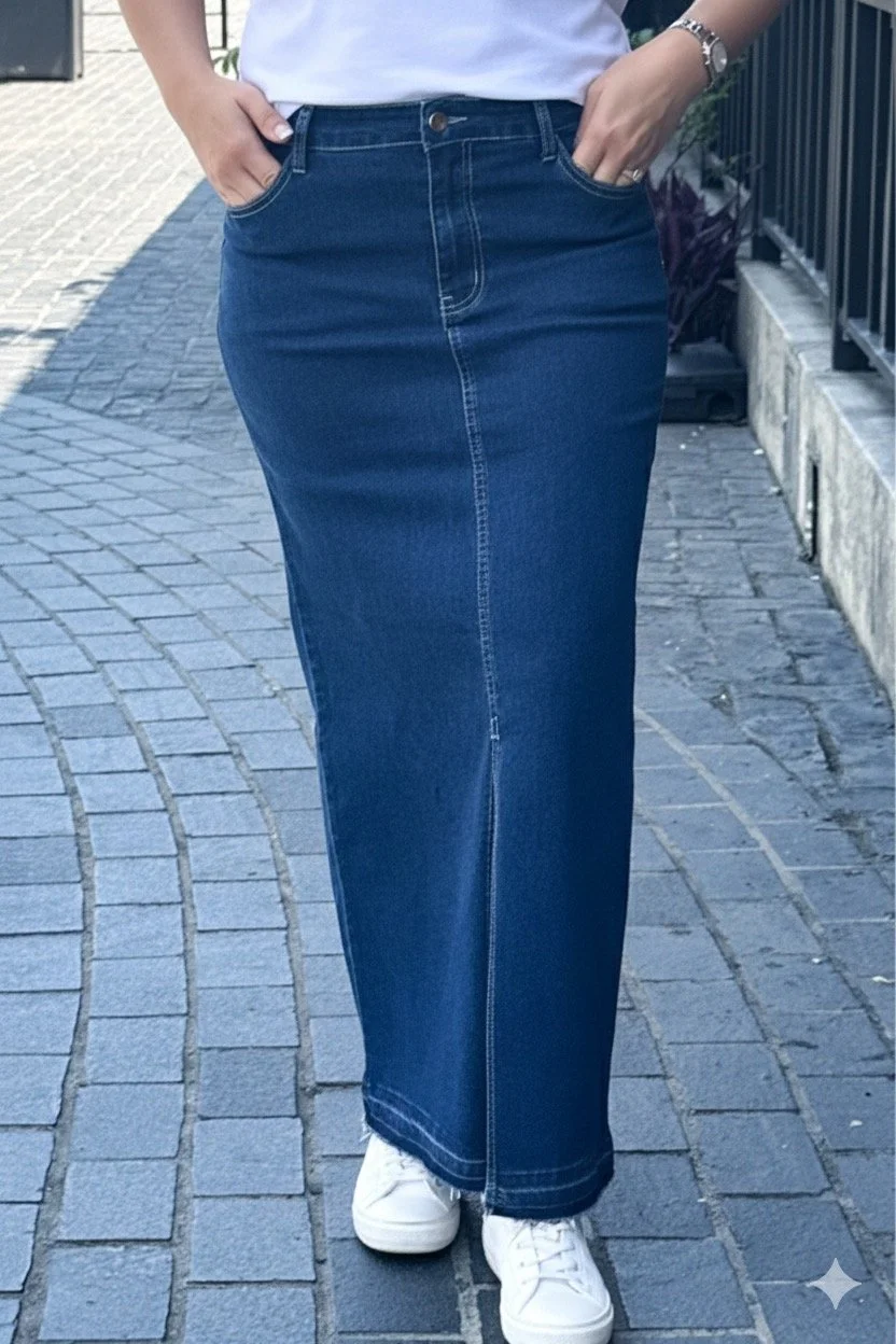Tabitha Dark Wash  Denim Skirt