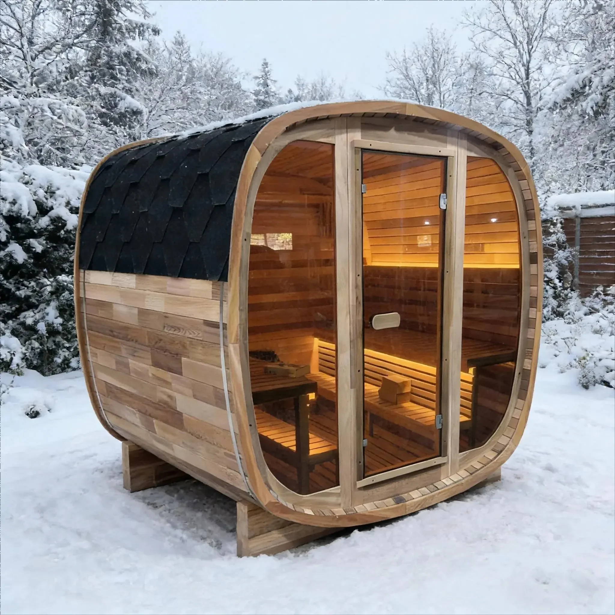 4-6PersonTintedGlassPanelandRedCedarOutdoorSquareTraditionalSteamSauna_Weather-ResistantSolidWoodSauna.webp