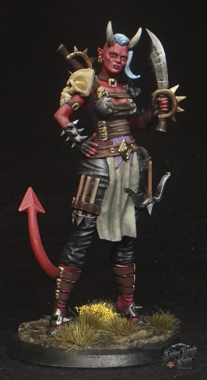 Tiefling Rogue | Hand-Painted Miniature | 90mm Scale | Display or RPG Ready