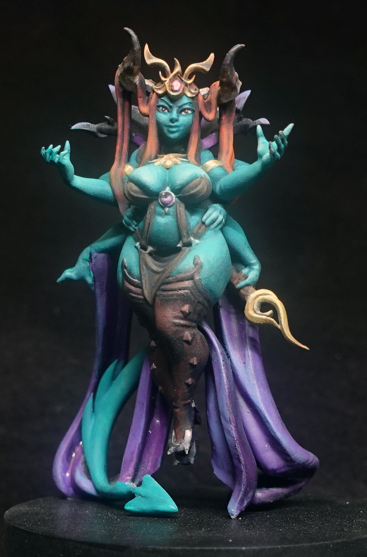 Goblin Succubus Queen | Hand-Painted Miniature | 111mm Scale | D&D, TTRPG, Collectable