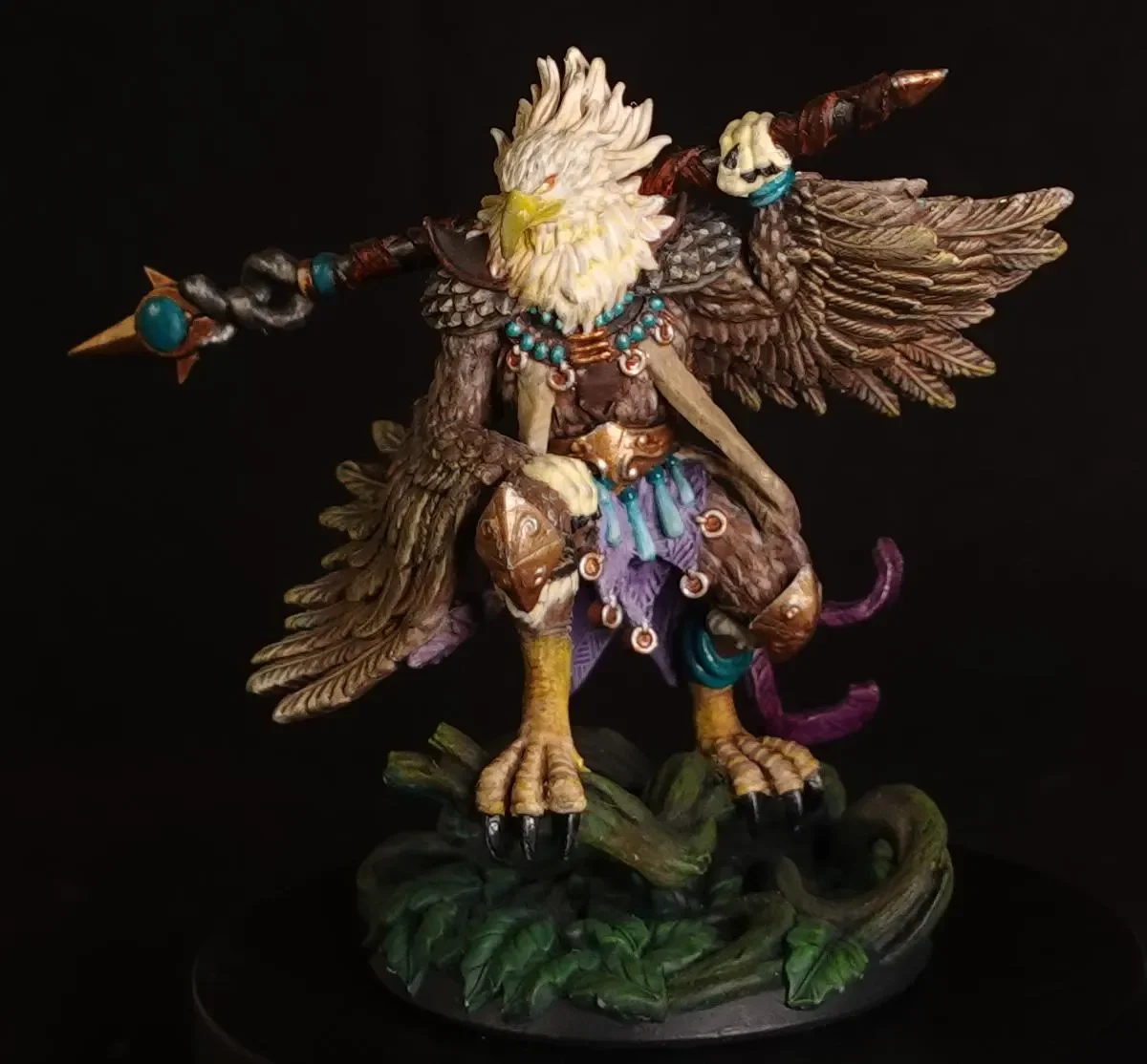 Birdfolk Knight | Hand-Painted Miniature | 75mm Scale | Display or RPG Ready