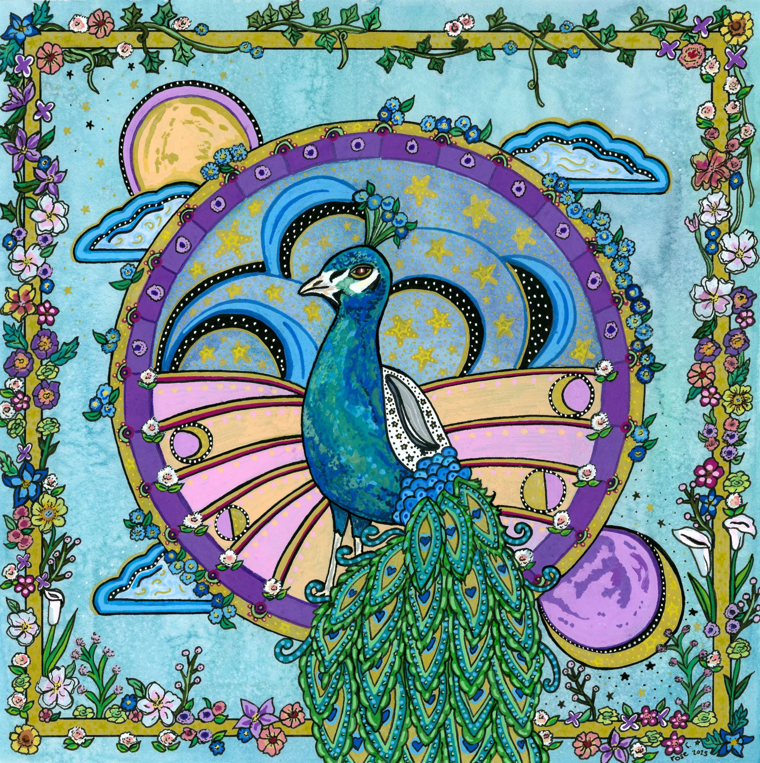 'Him' - Watercolour x Posca Pen (2025)