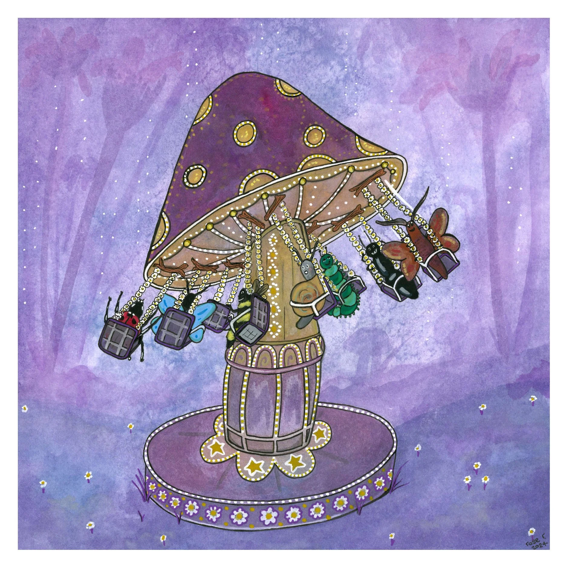 'Snail's Regrets' - Watercolour x Posca Pen (2024)