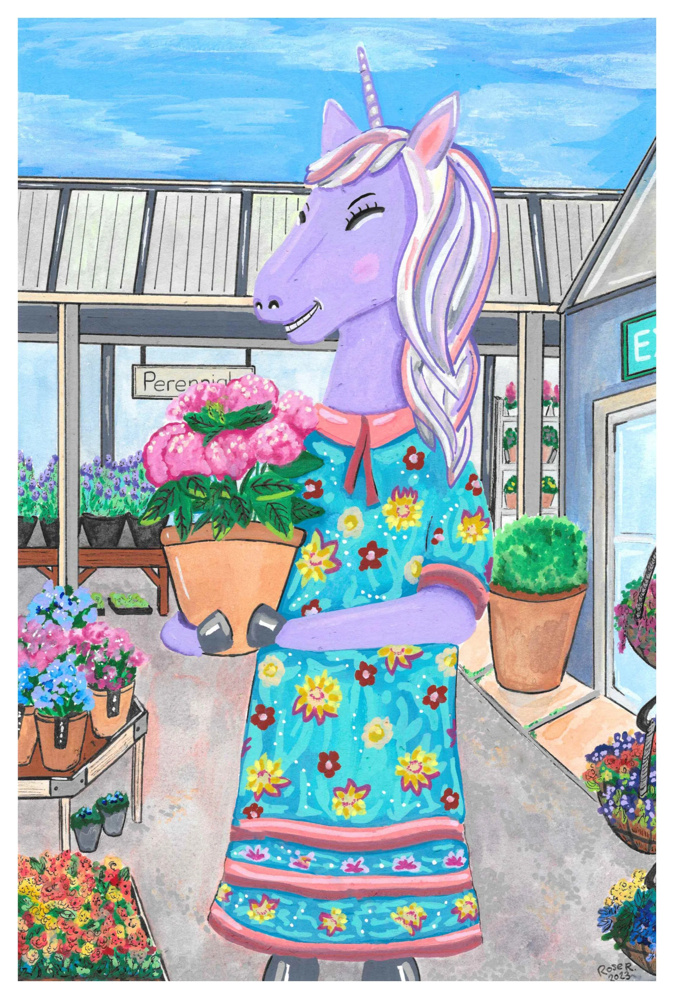 'Happiness Is A Hydrangea' - Posca pen (2023)