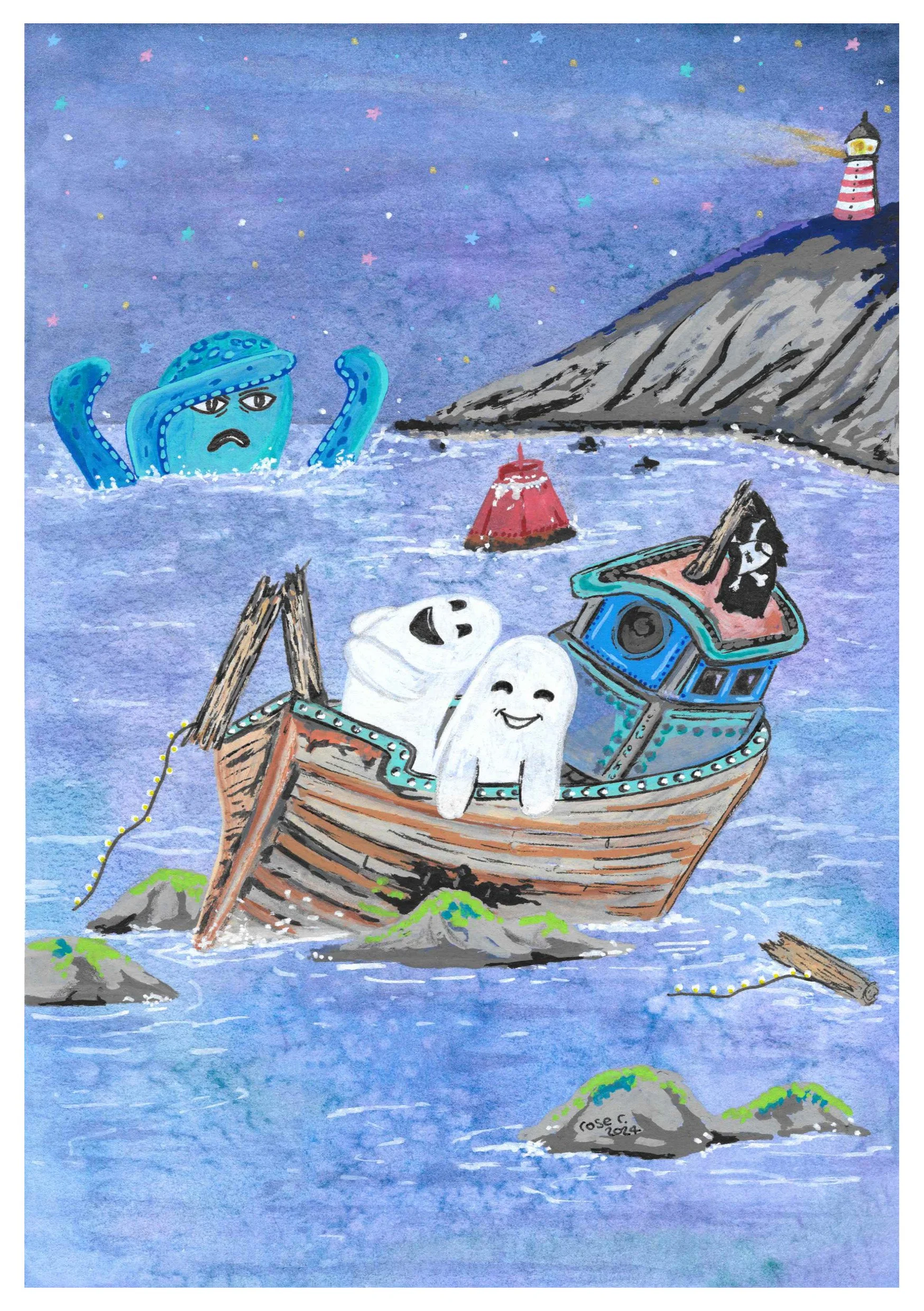 'Nothing Really Matters' - Watercolour x Posca Pen (2025)