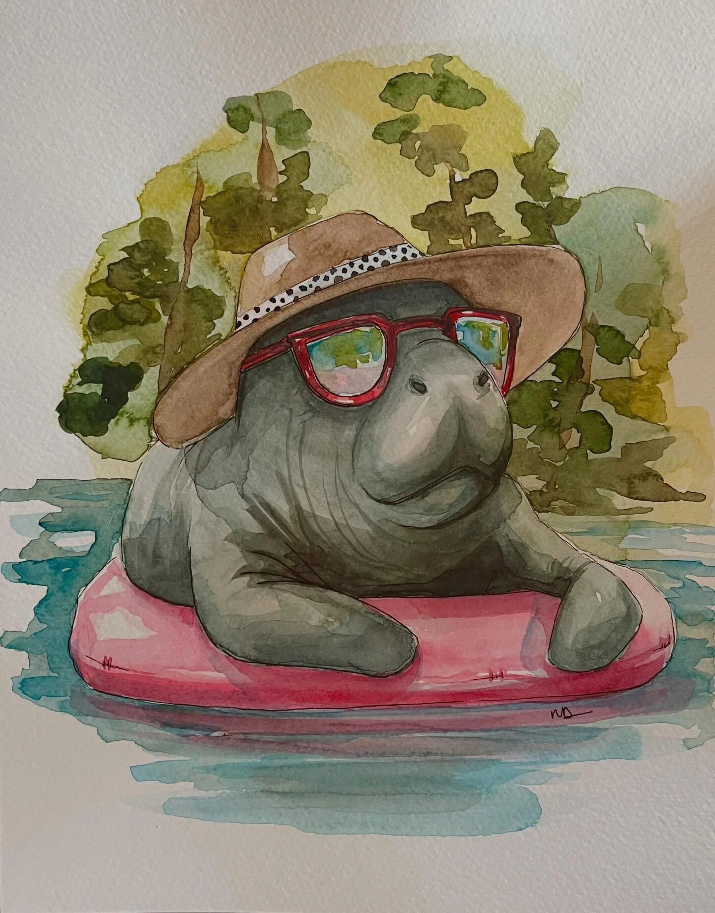 Last but most certainly not least, the gal we all aspire to be in the height of summer... 

Manatina.

#manatee #mangroves #summer #relax #poolfloat