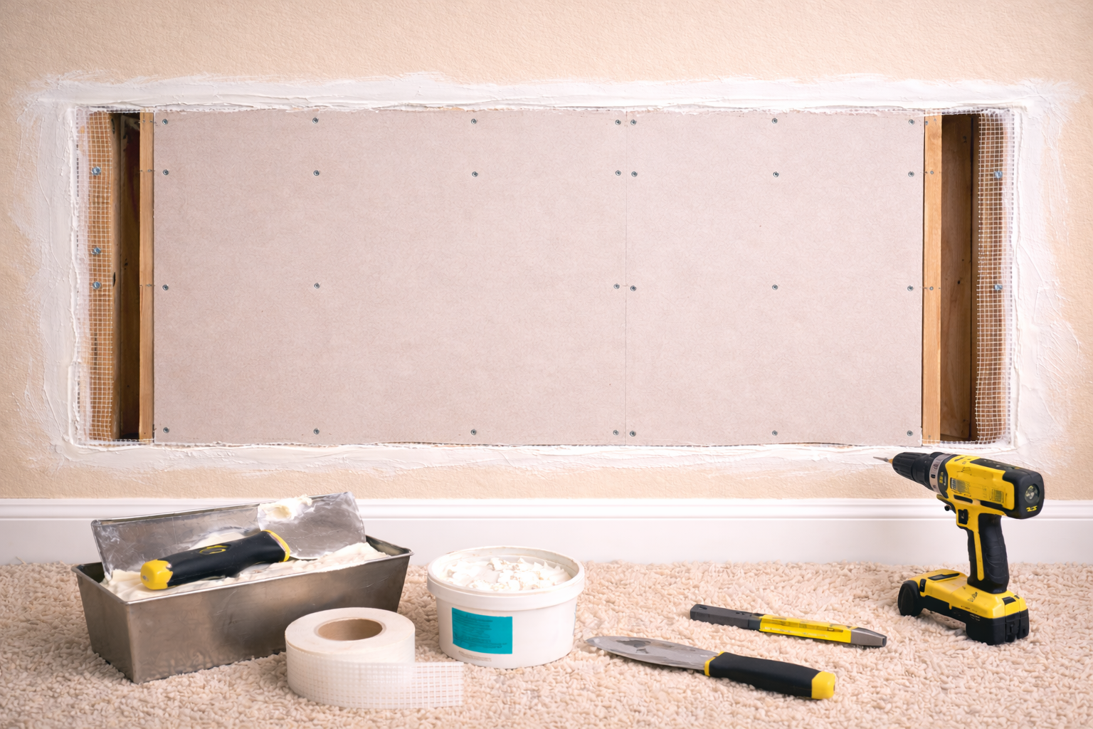 Larger Drywall Repair. Please contact us for a quote.