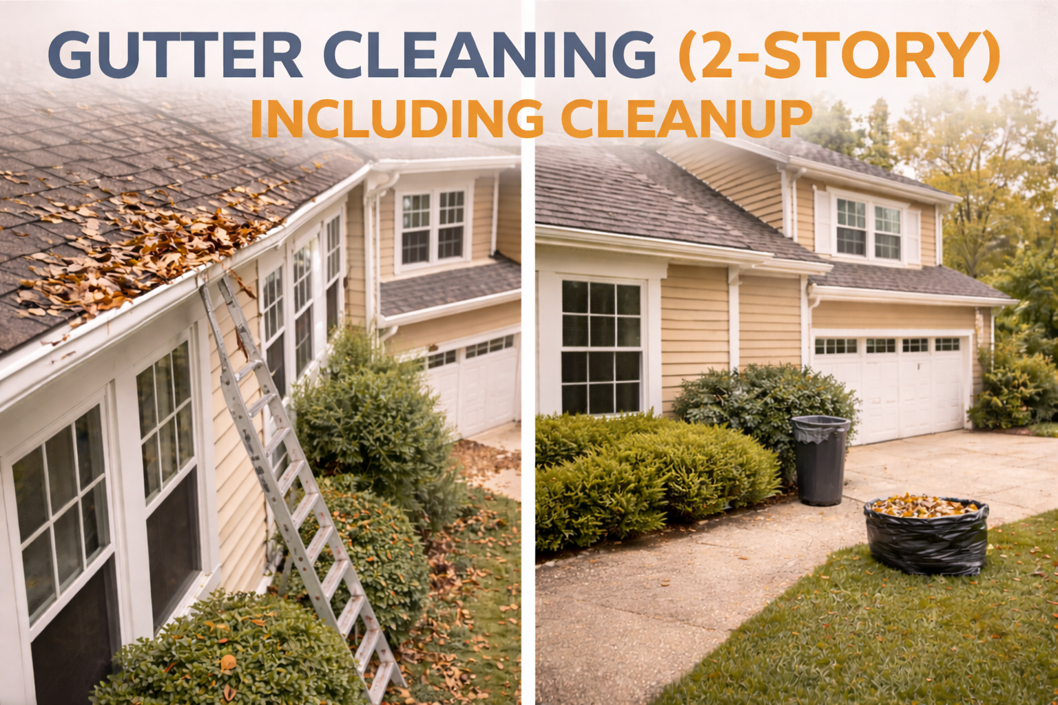 Gutter Cleaning (2-Story) Including Cleanup