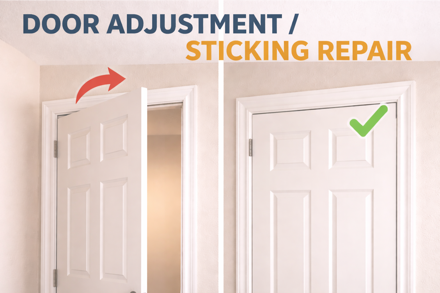 Door Adjustment / Sticking Repair