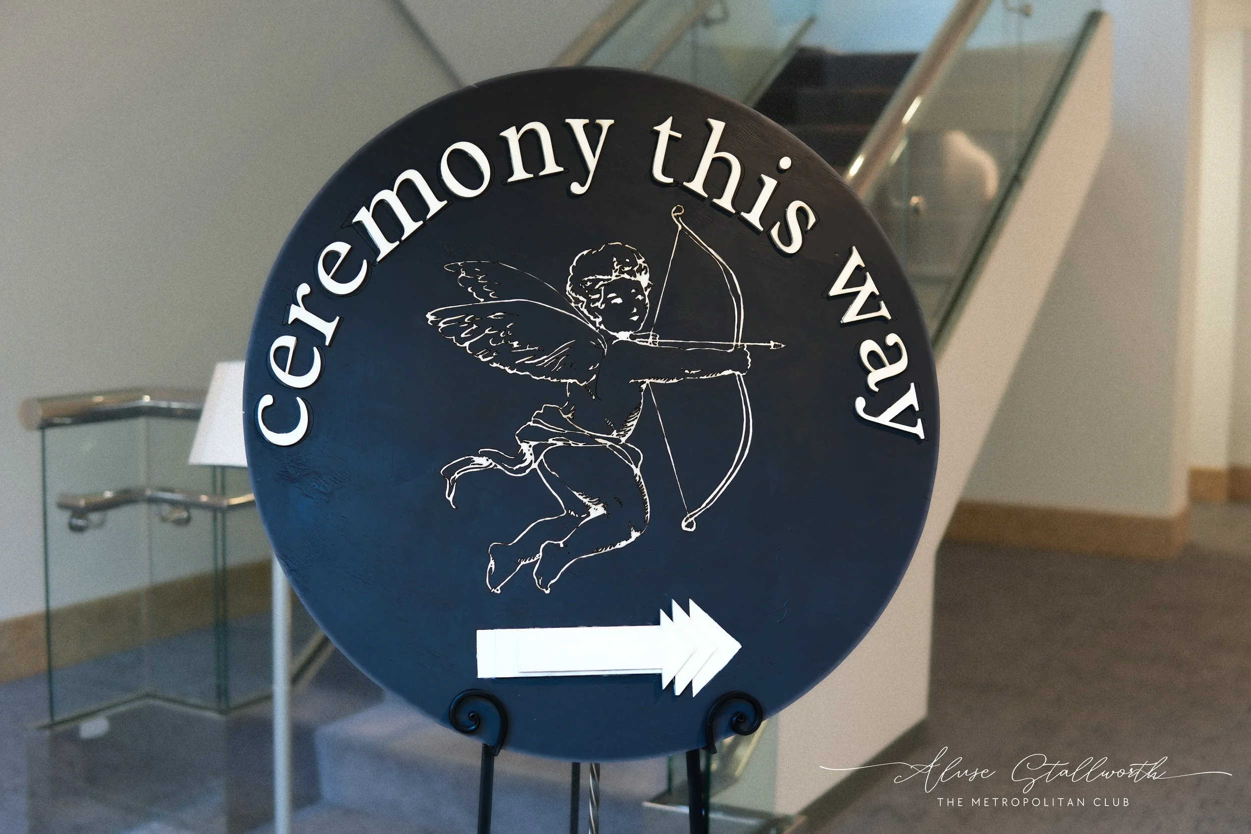 cermony this way signage