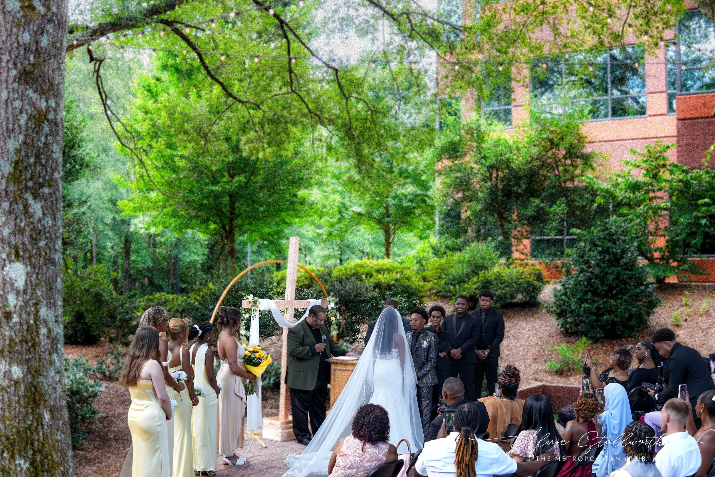 view of alter during wedding ceremoy