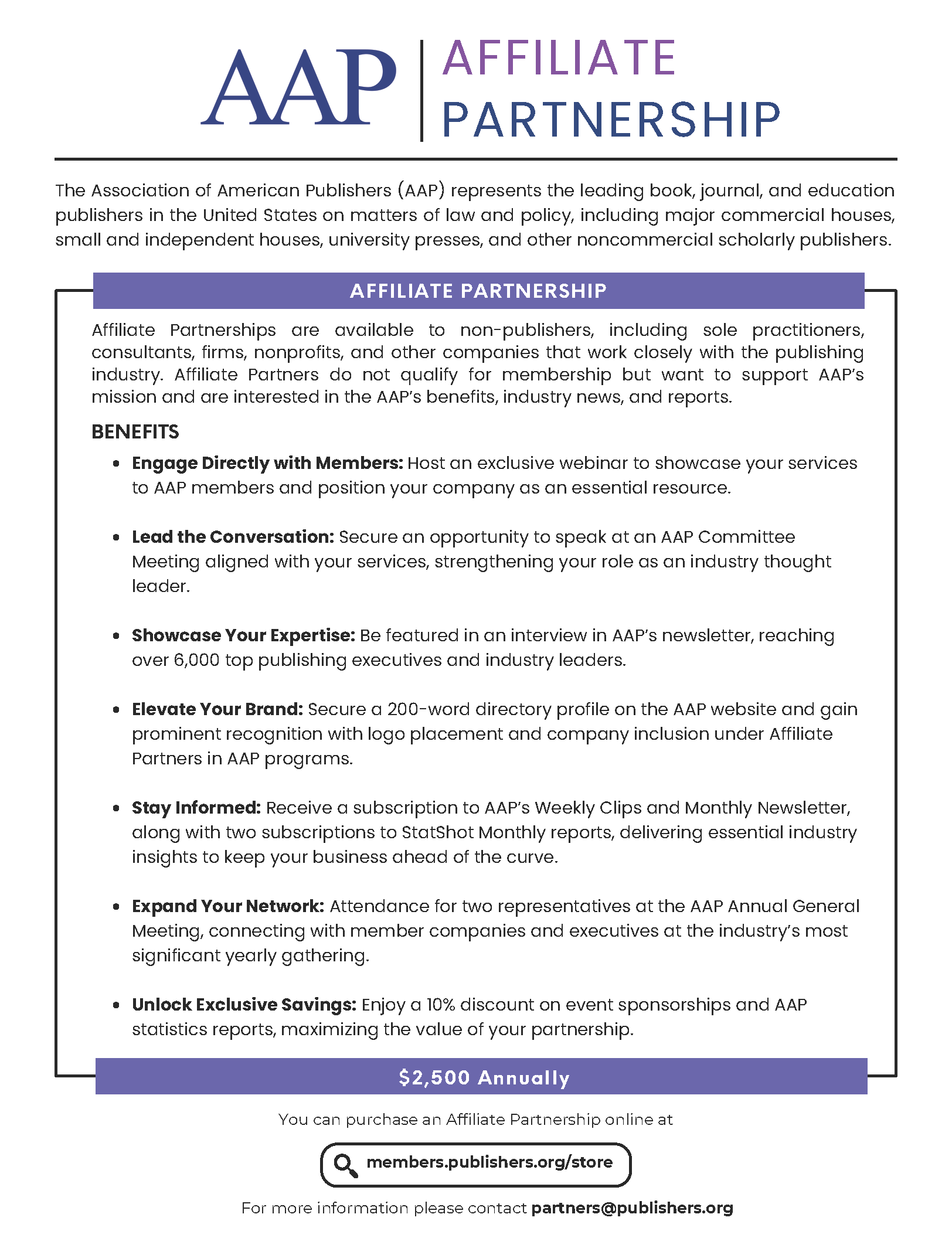 AAP Affiliate Program, 2025