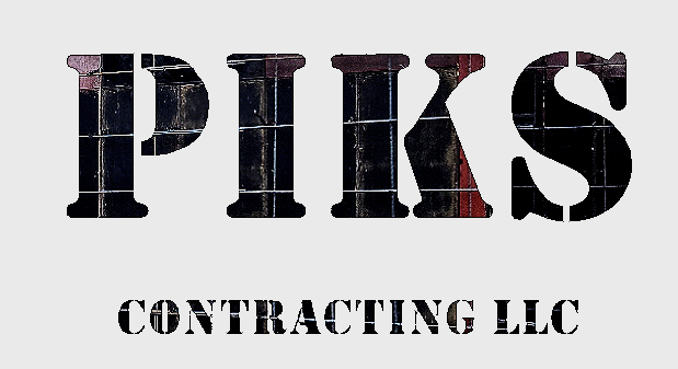 Logo for PIKS Contracting LLC with stylized text.
